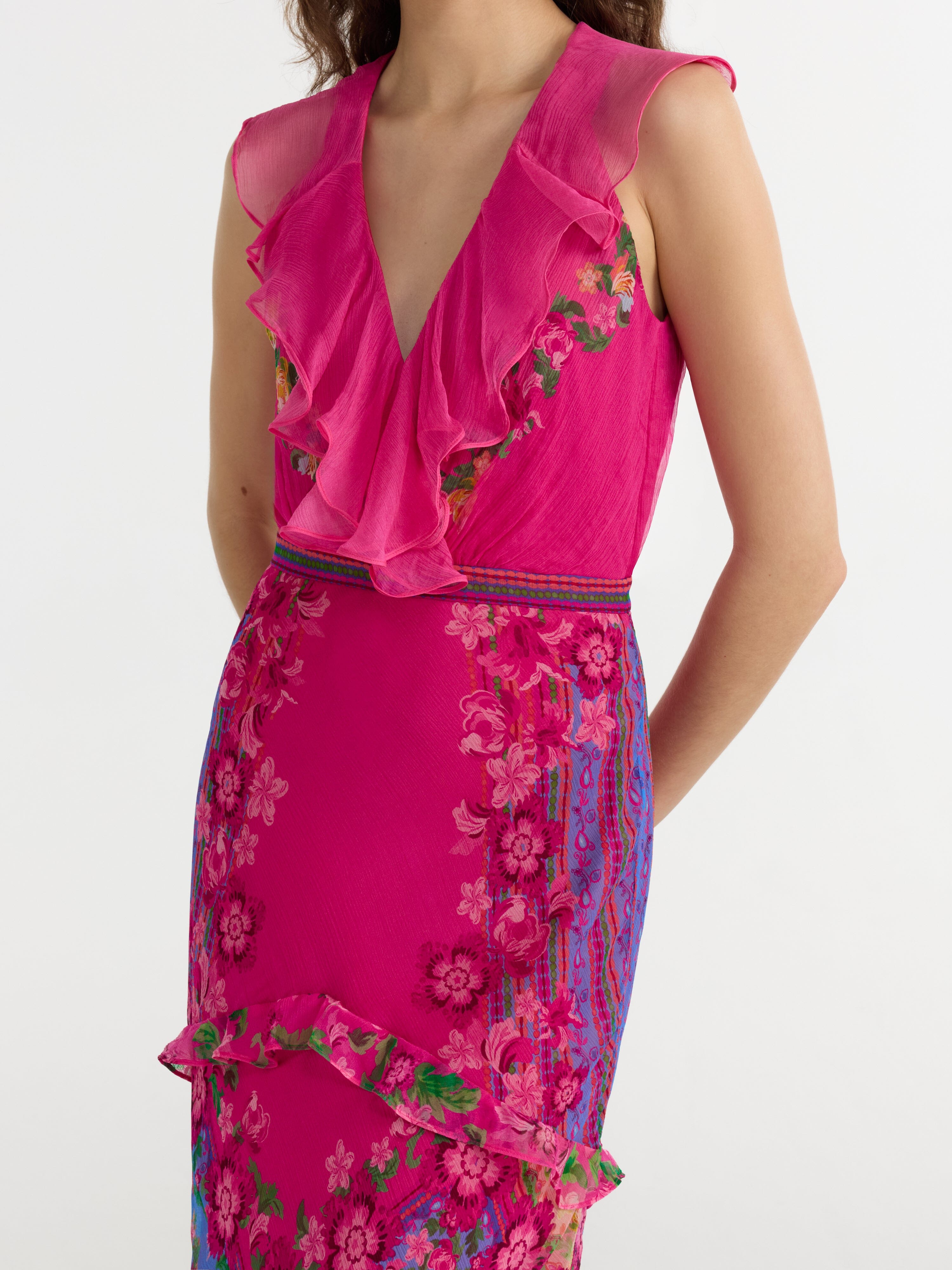 Rita Dress in Bellis Border