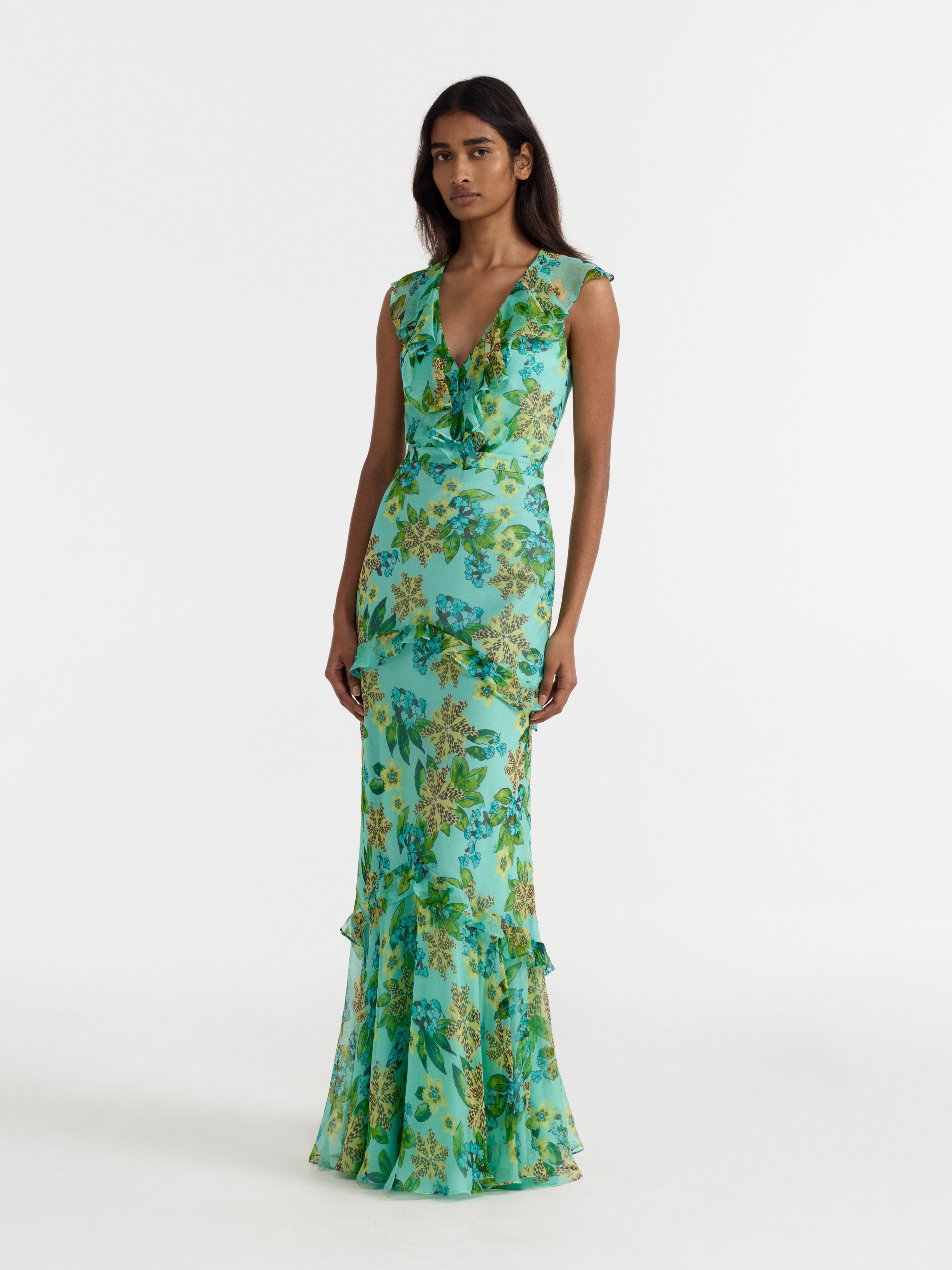 Rita Dress in Fiori Mint