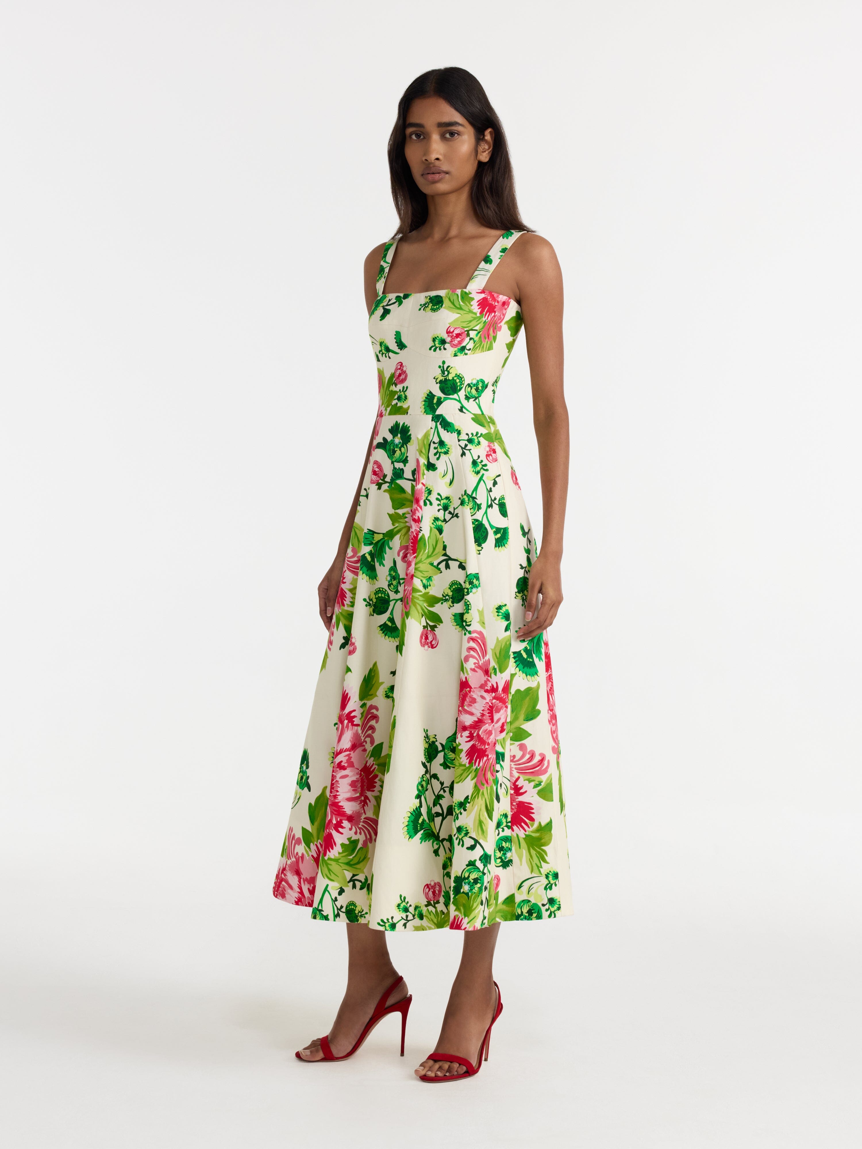 Sabrina Dress in Saffier Bouquet – SALONI