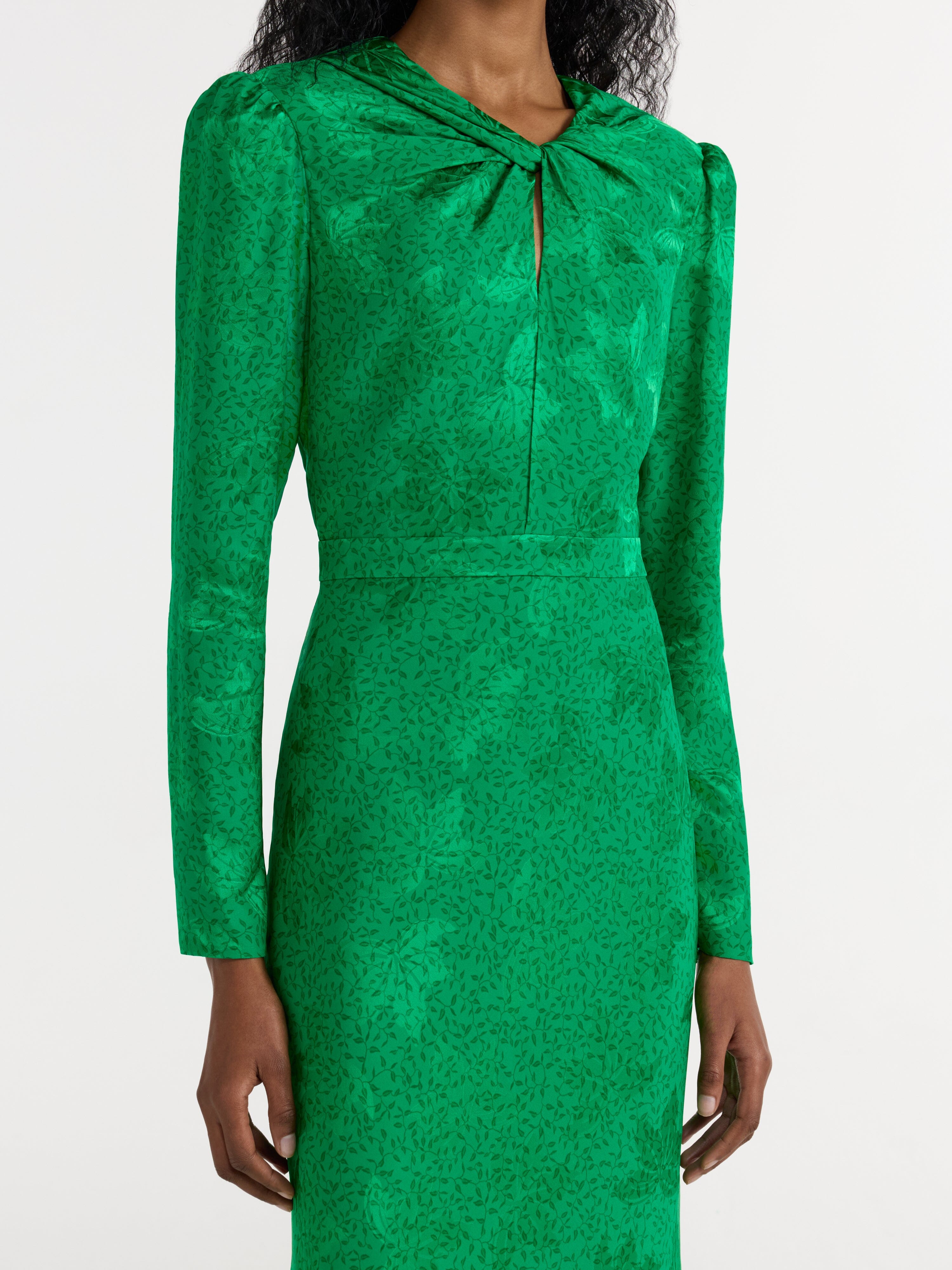 Claudia Midi Dress in Ambra Emerald