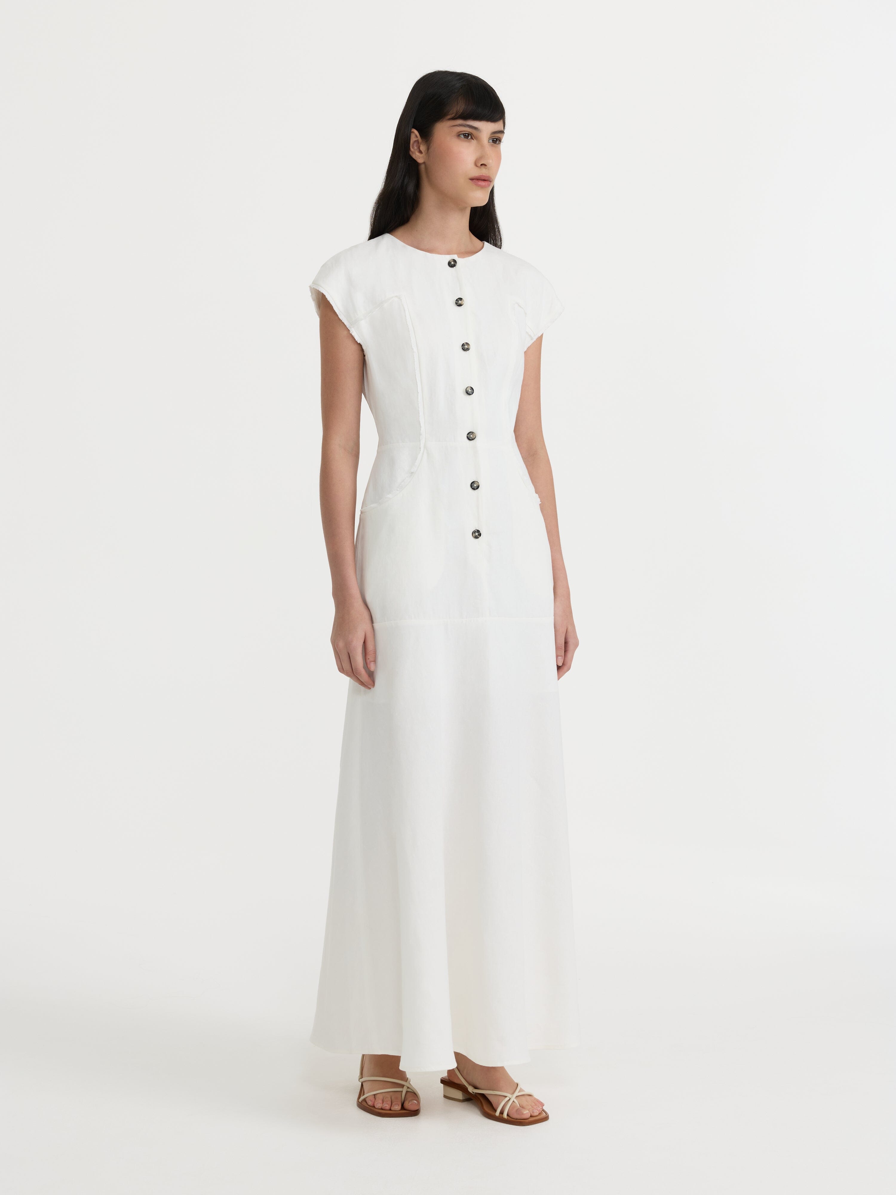 Sierra B Dress in Ivory