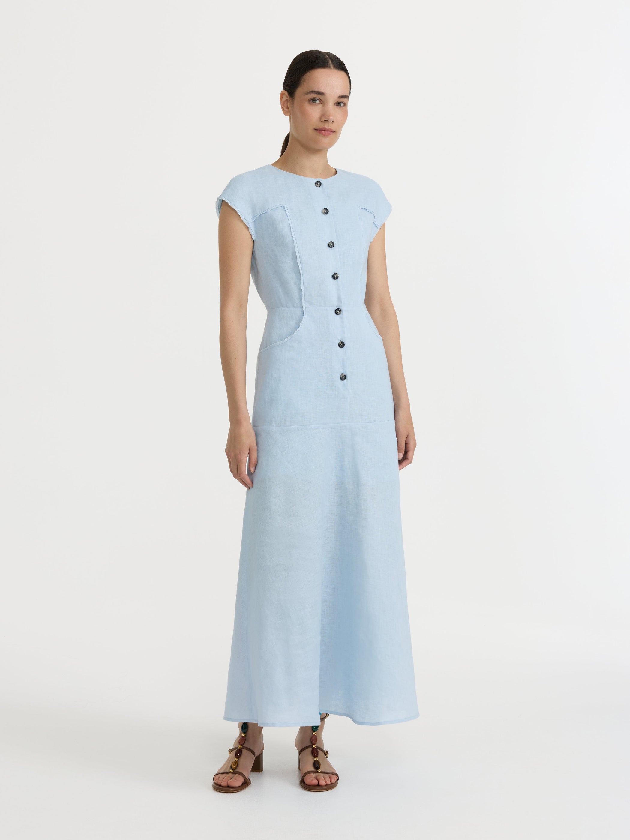 Sierra B Dress in Pale Sky