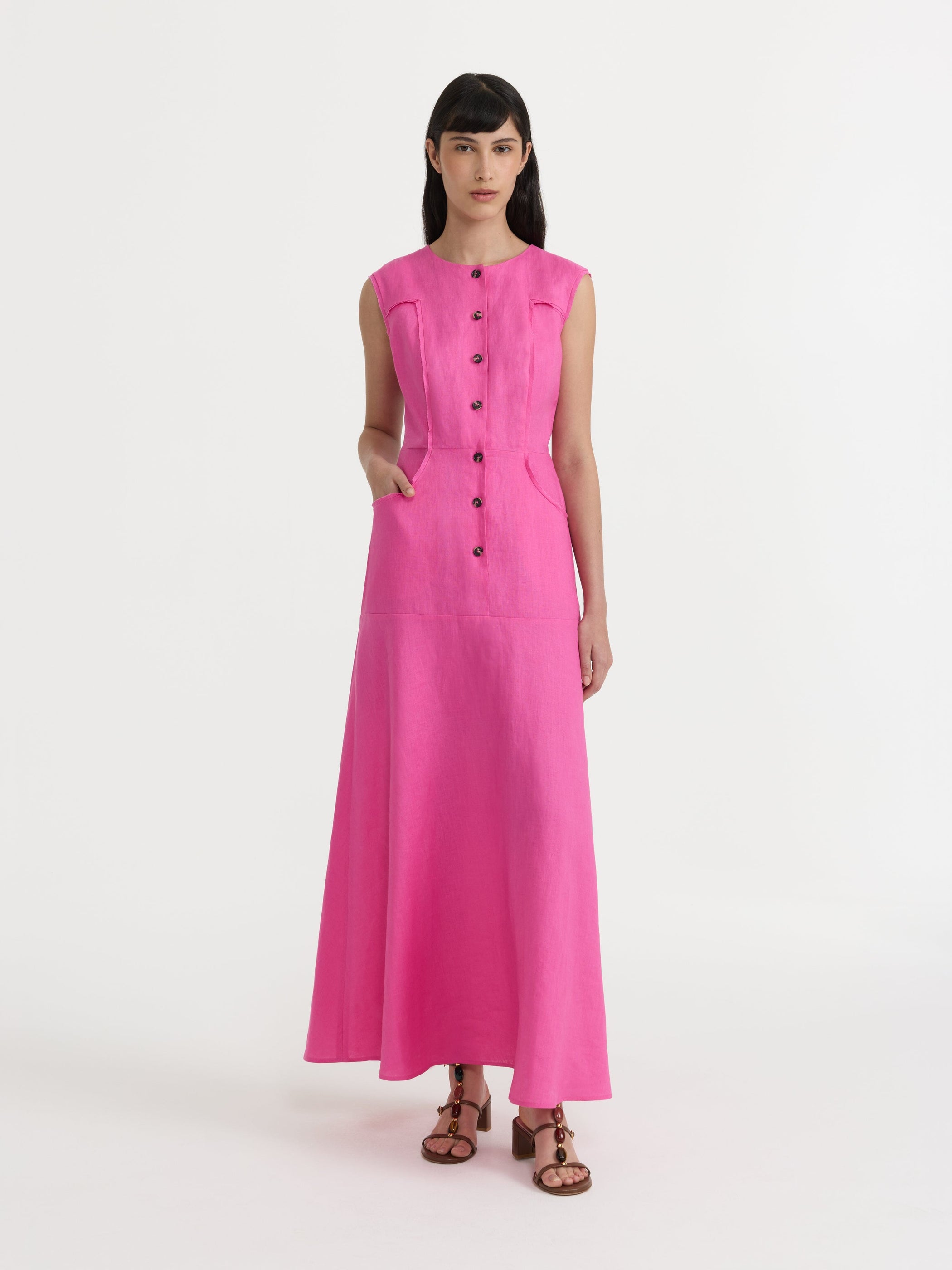 Sierra Dress in Carmine Rose
