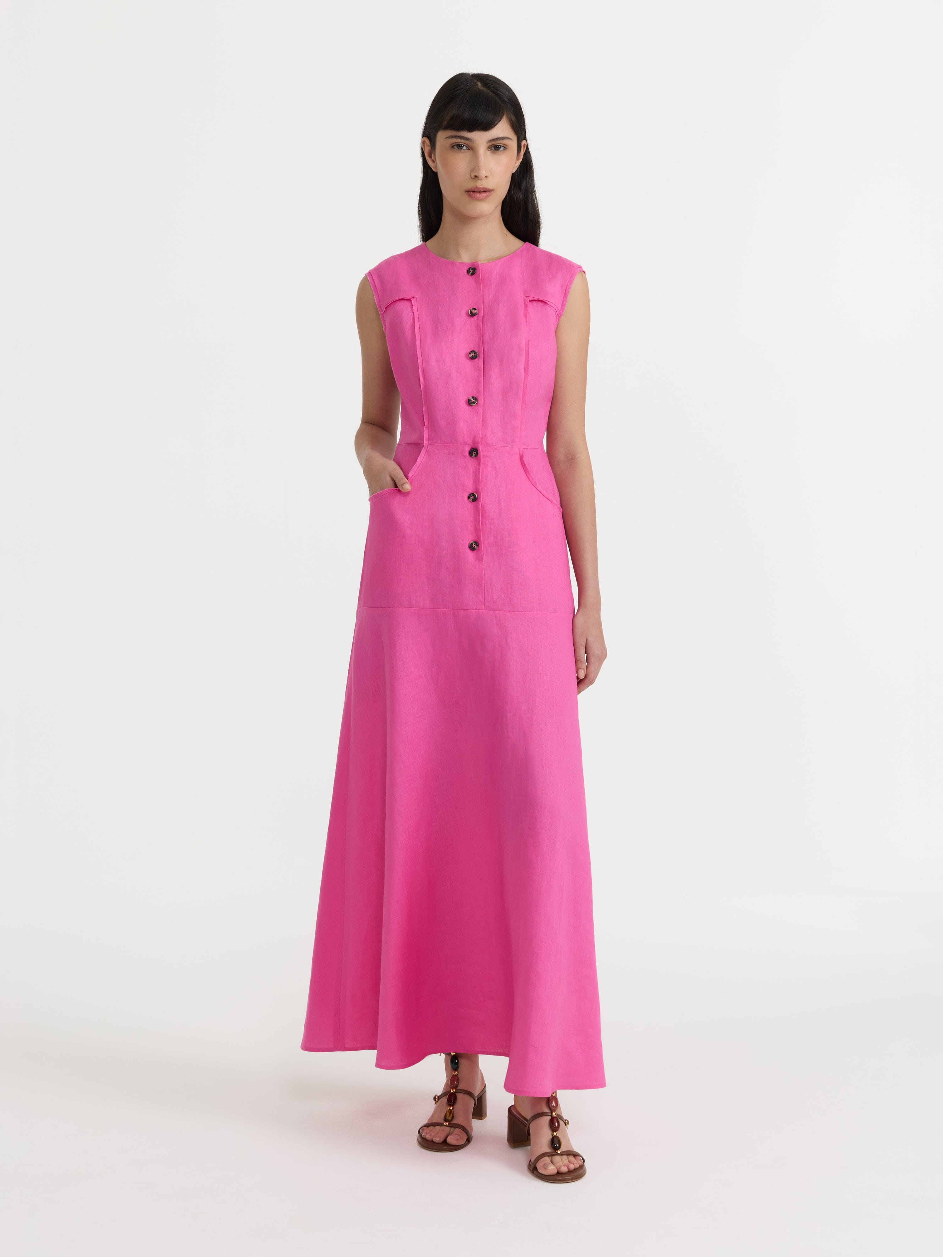 Sierra Dress in Carmine Rose
