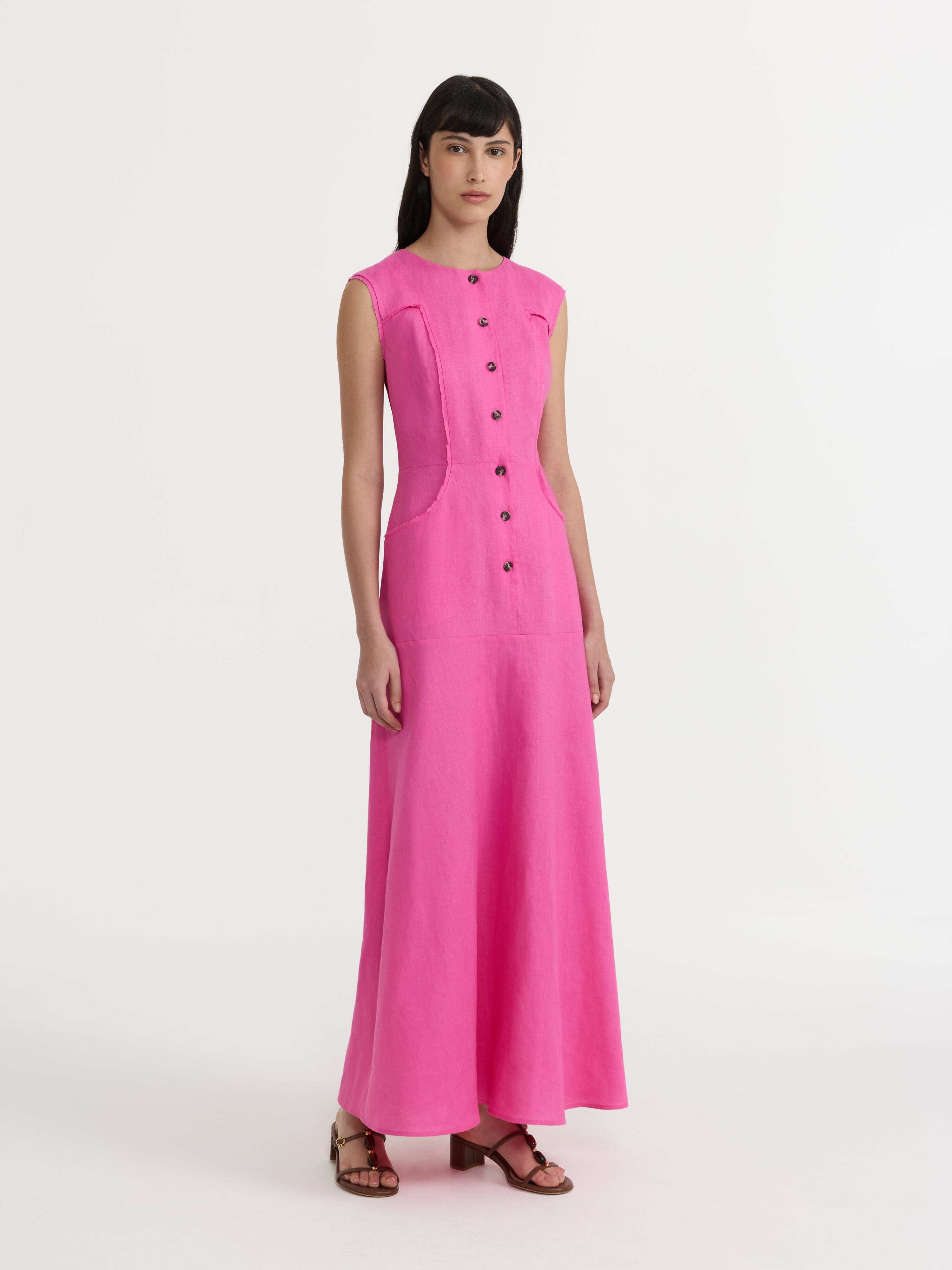 Sierra Dress in Carmine Rose