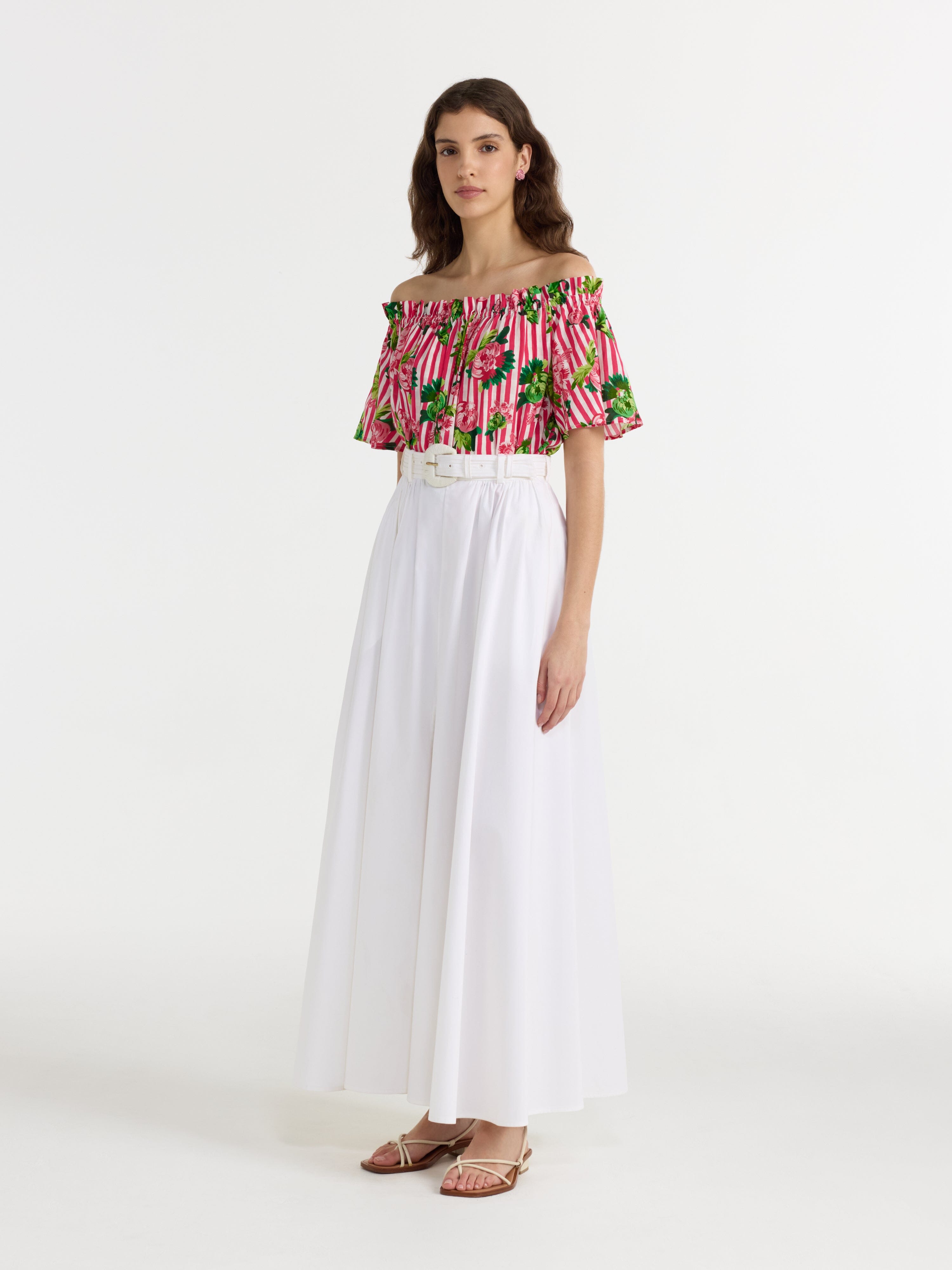 Tess Top in Pivoines Stripe