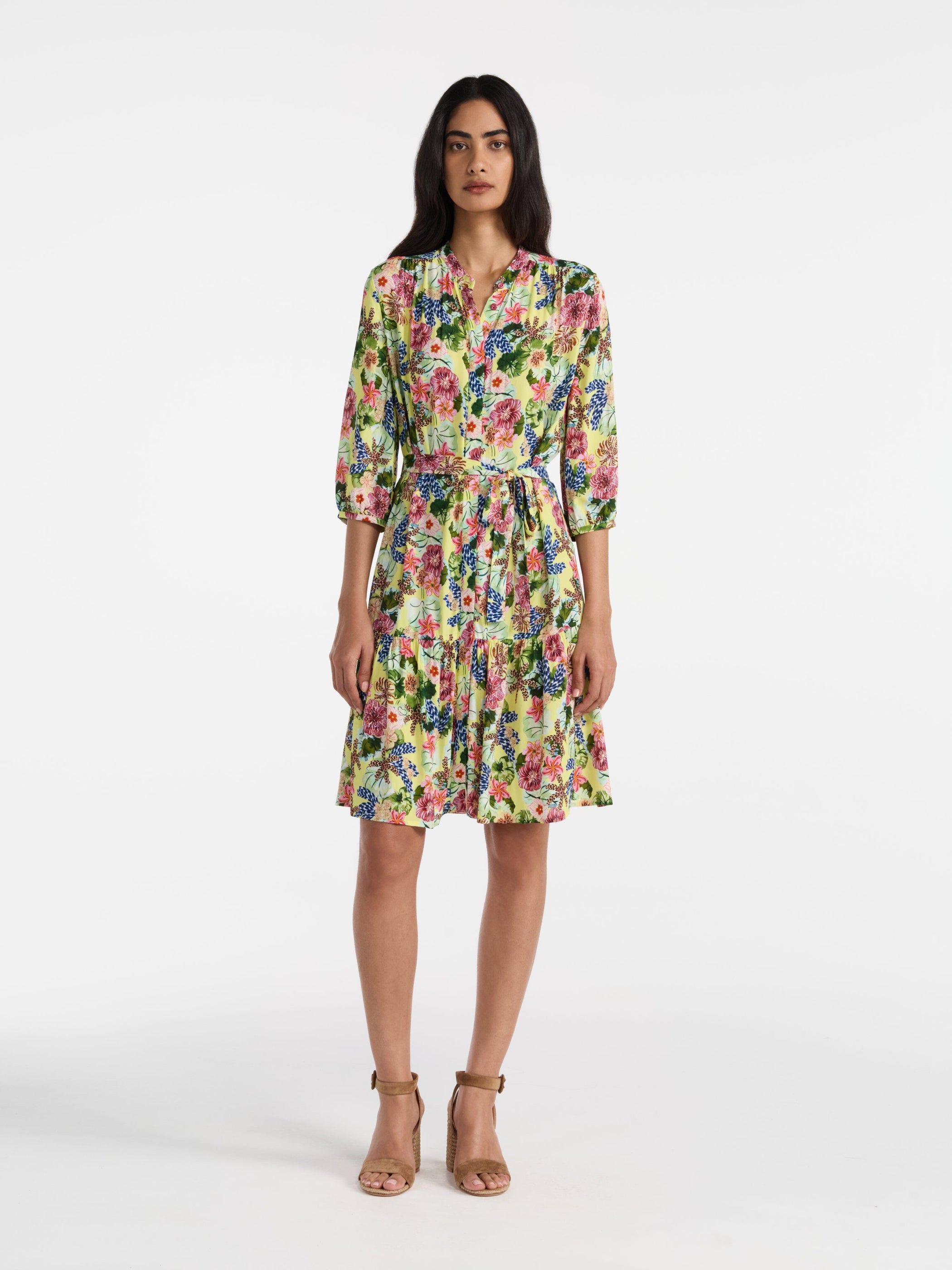 Tyra Dress in Plumeria Lemon