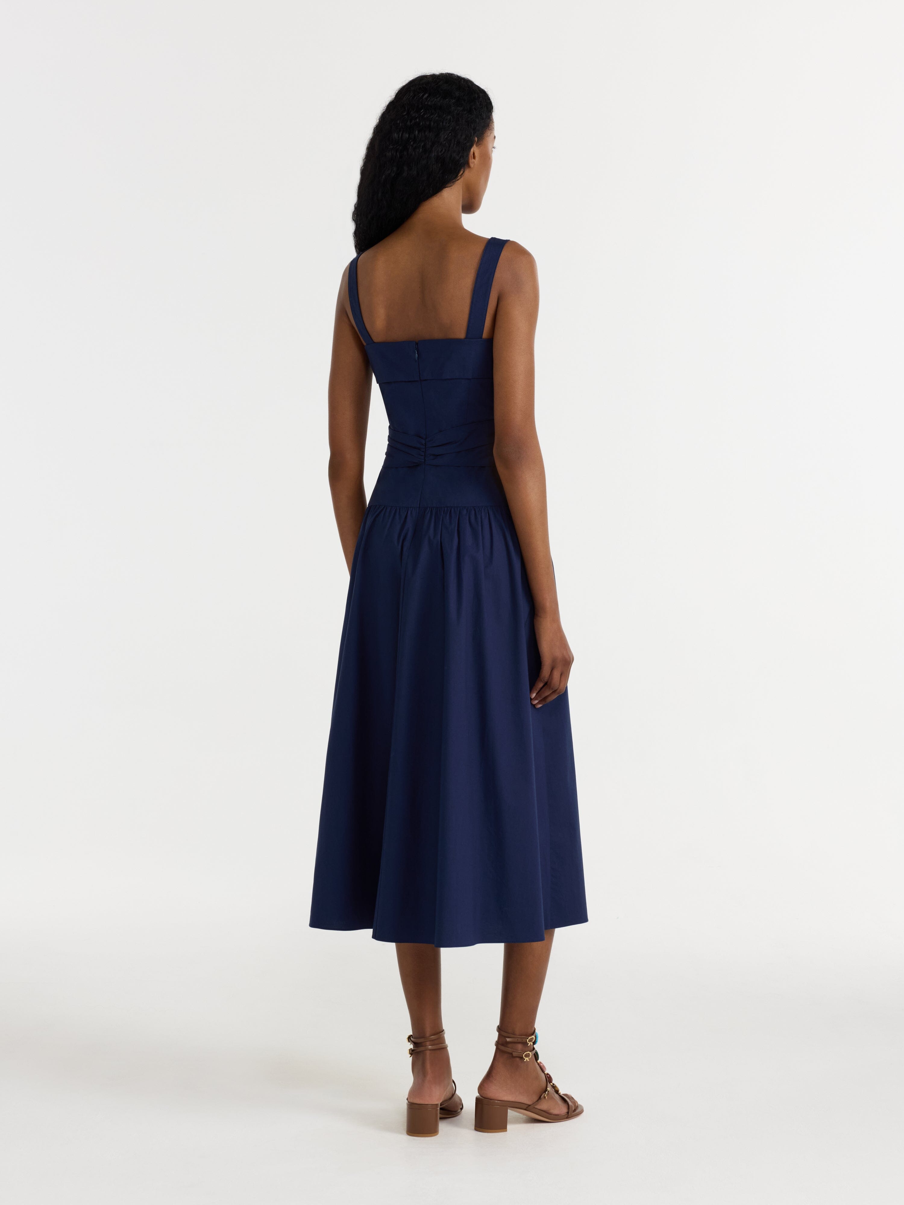 Zinnia Dress in True Navy
