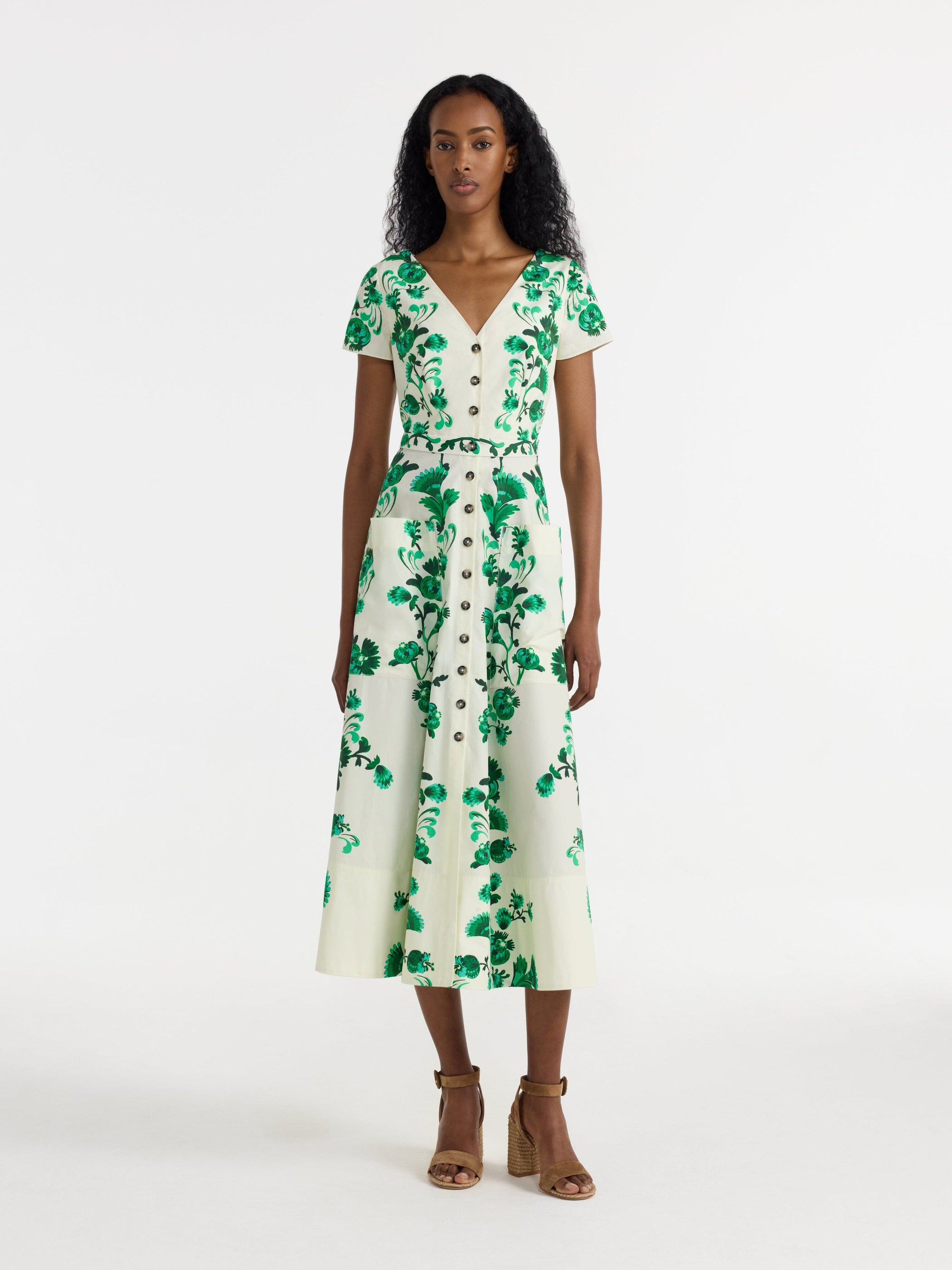 saloni green dress SALONI Green Rina Dress Size 4 US $595