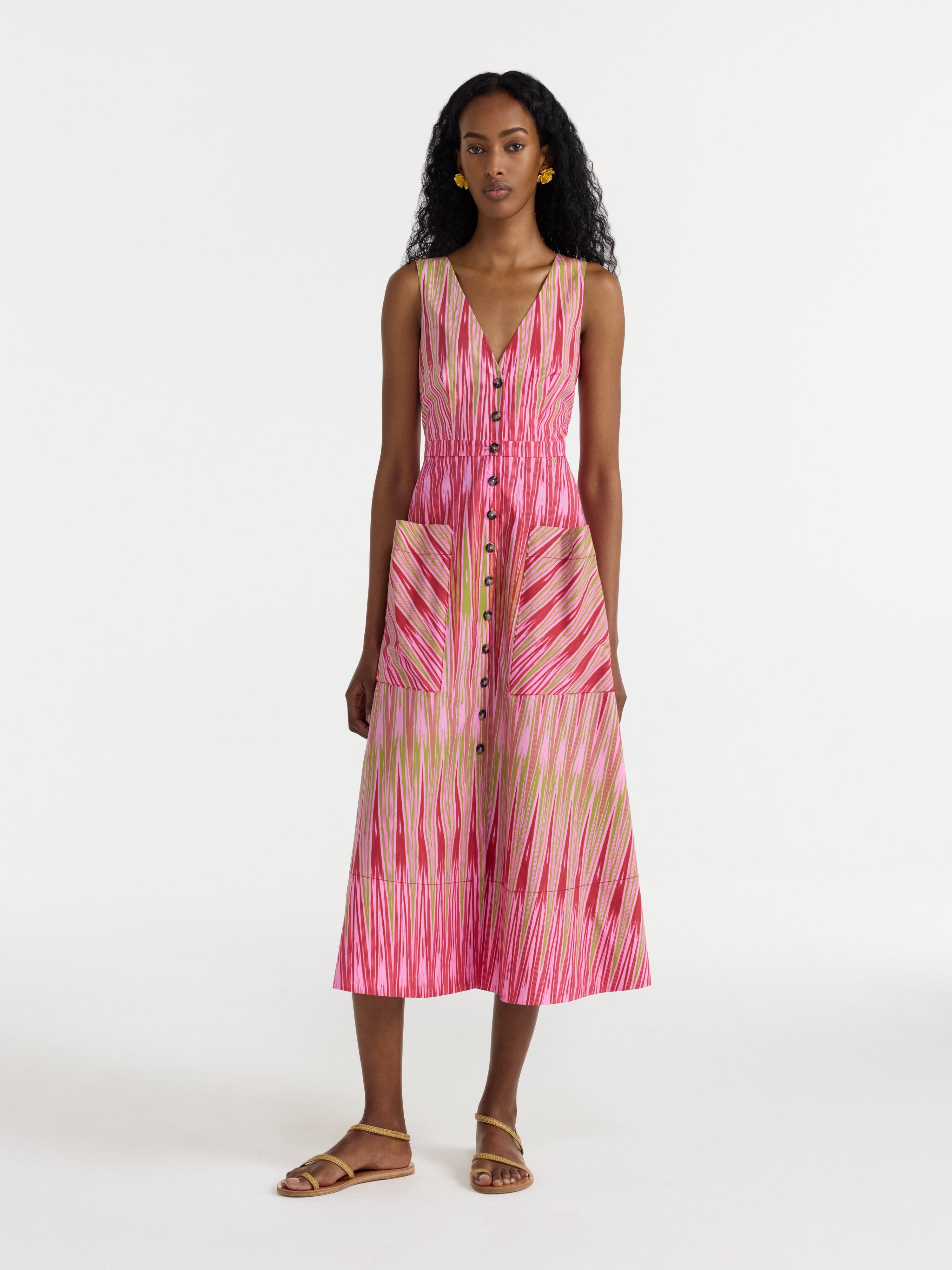 Zoey Dress in Uzbek Strawberry – SALONI