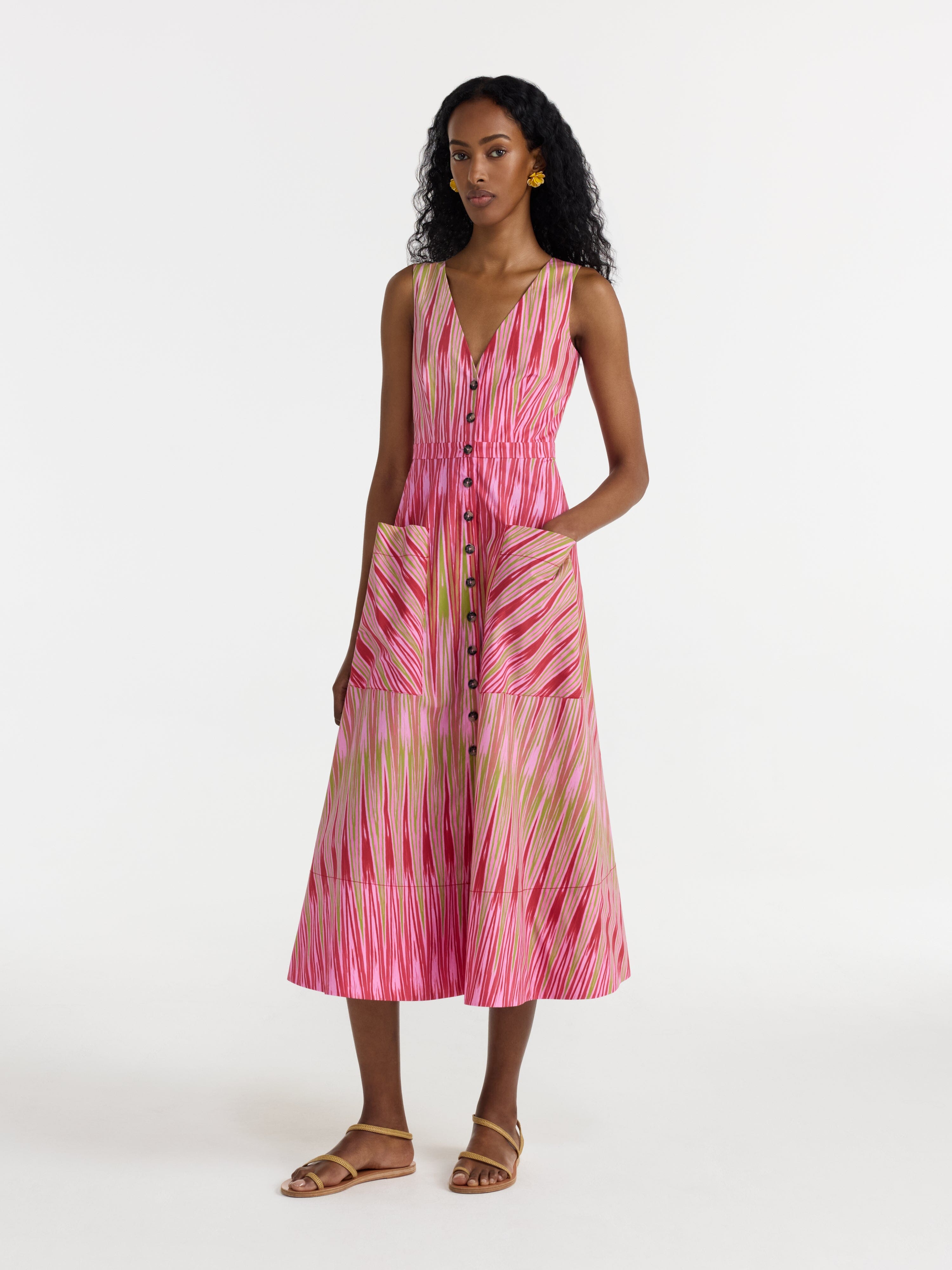 Zoey Dress in Uzbek Strawberry – SALONI