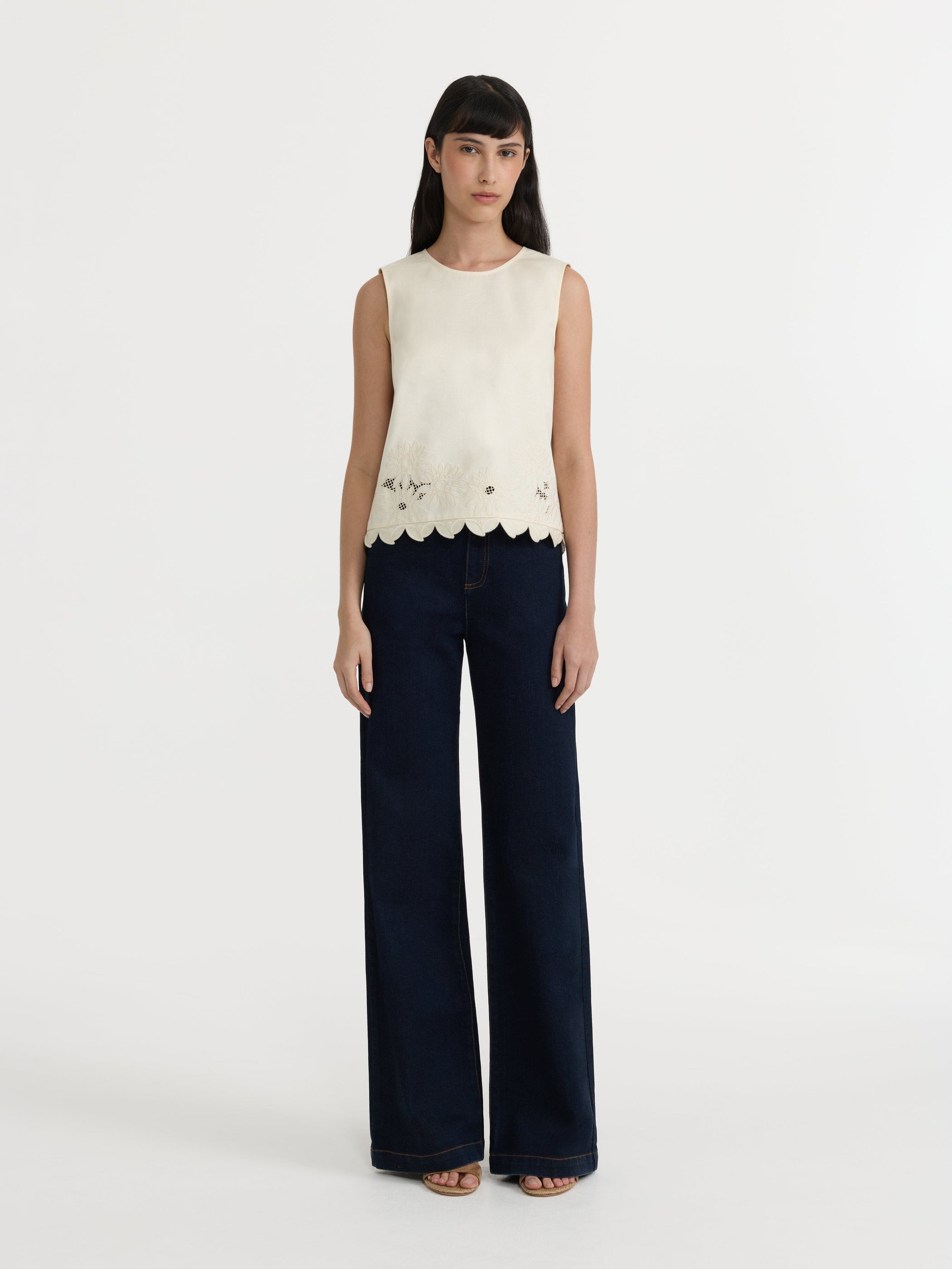Beth Top in Light Cream