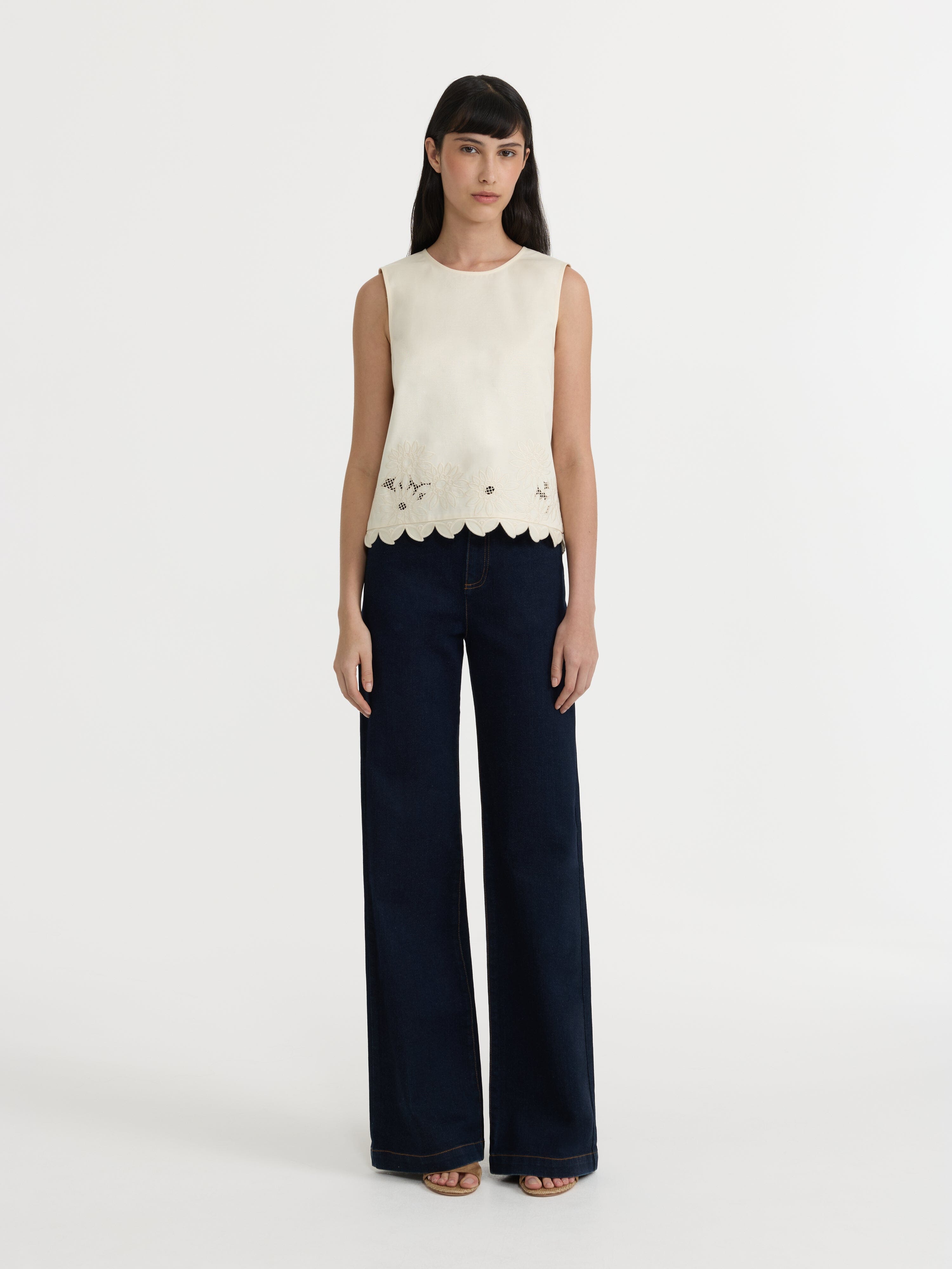 Beth Top in Light Cream