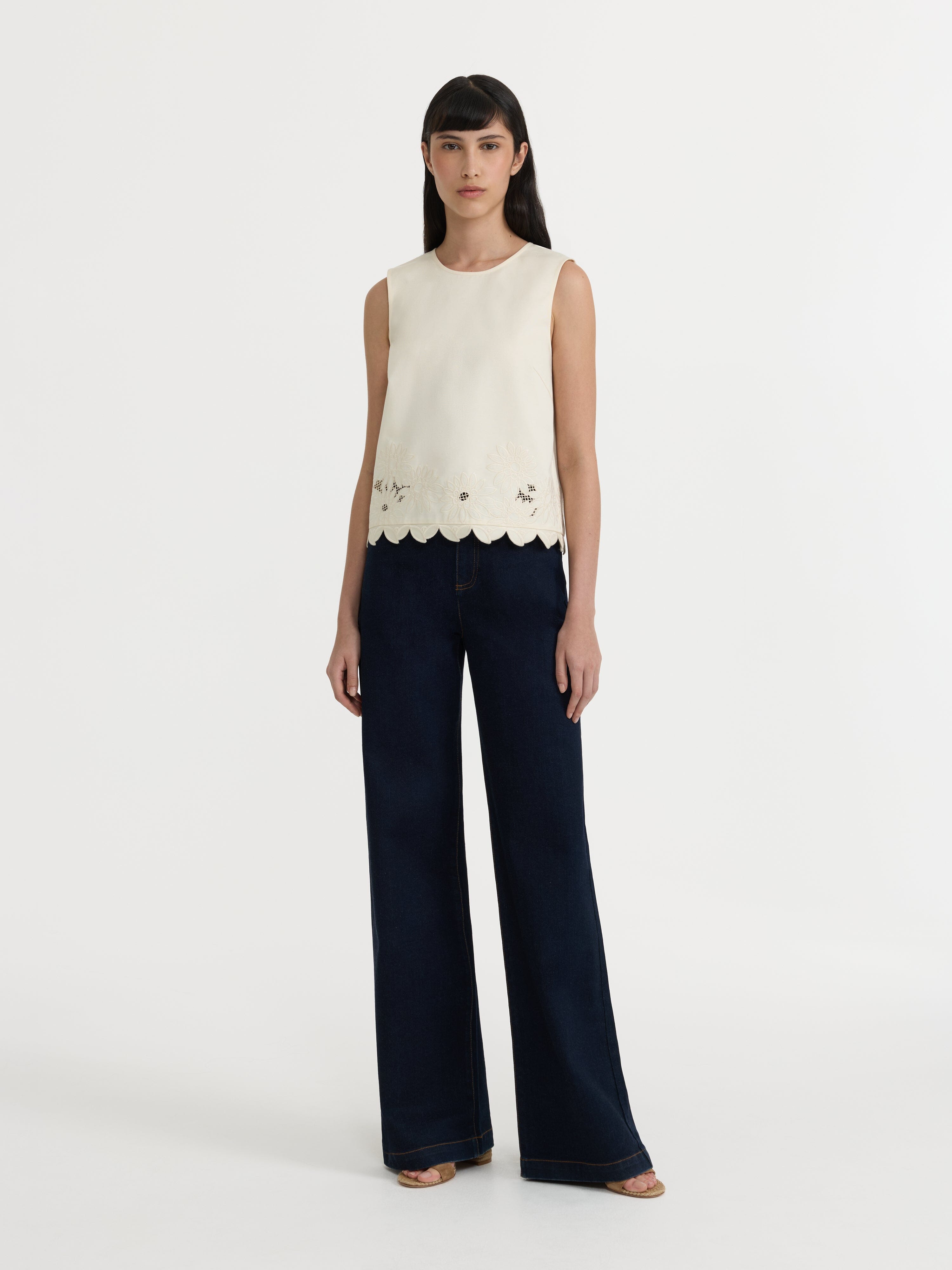 Beth Top in Light Cream