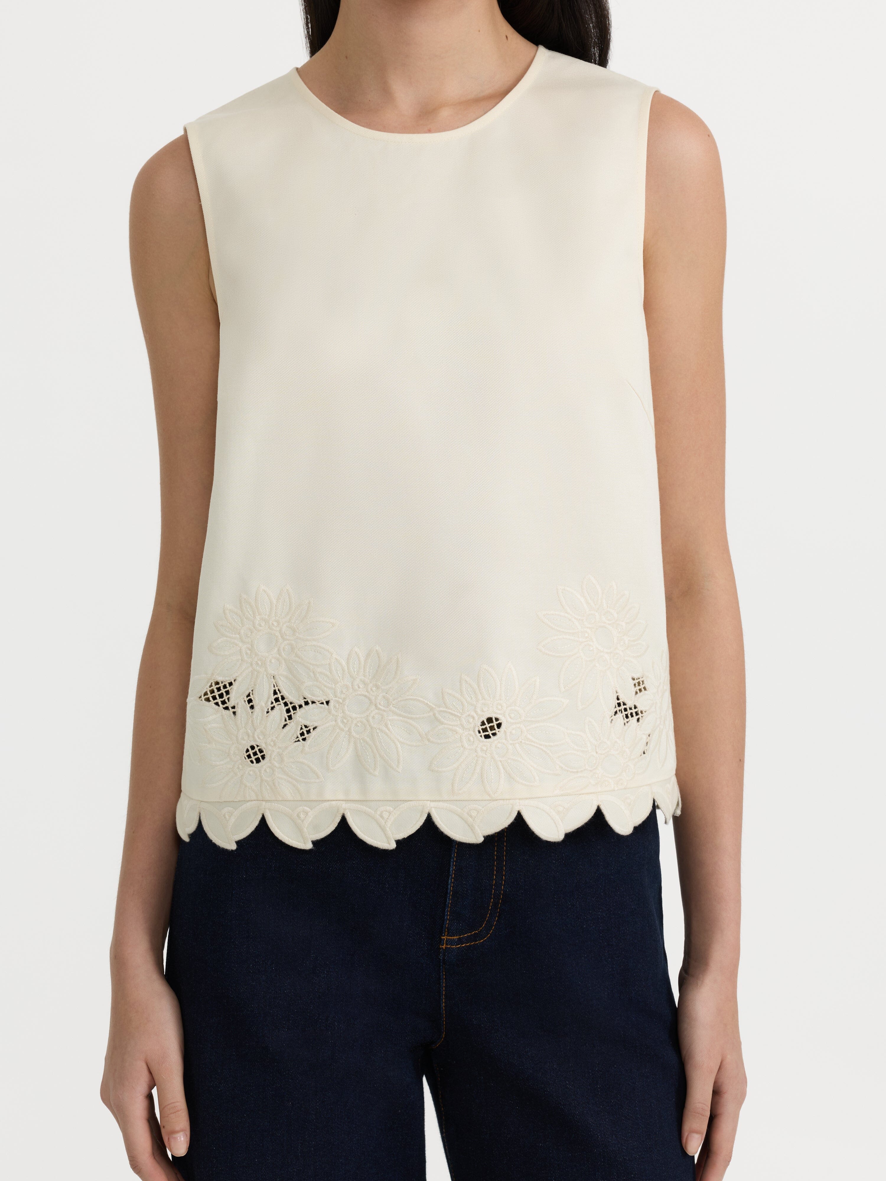 Beth Top in Light Cream