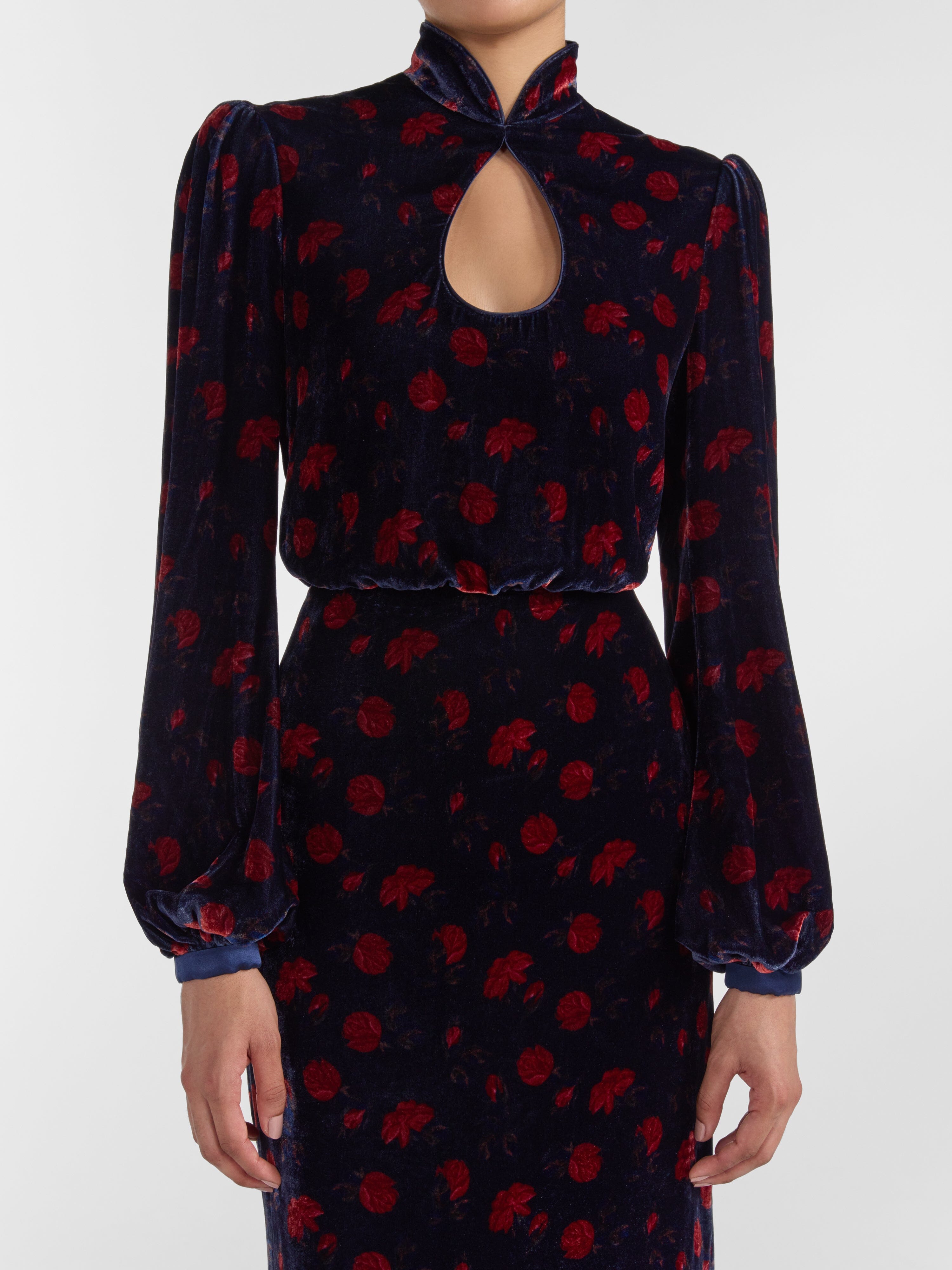 Domino Dress in Rose Petal Navy