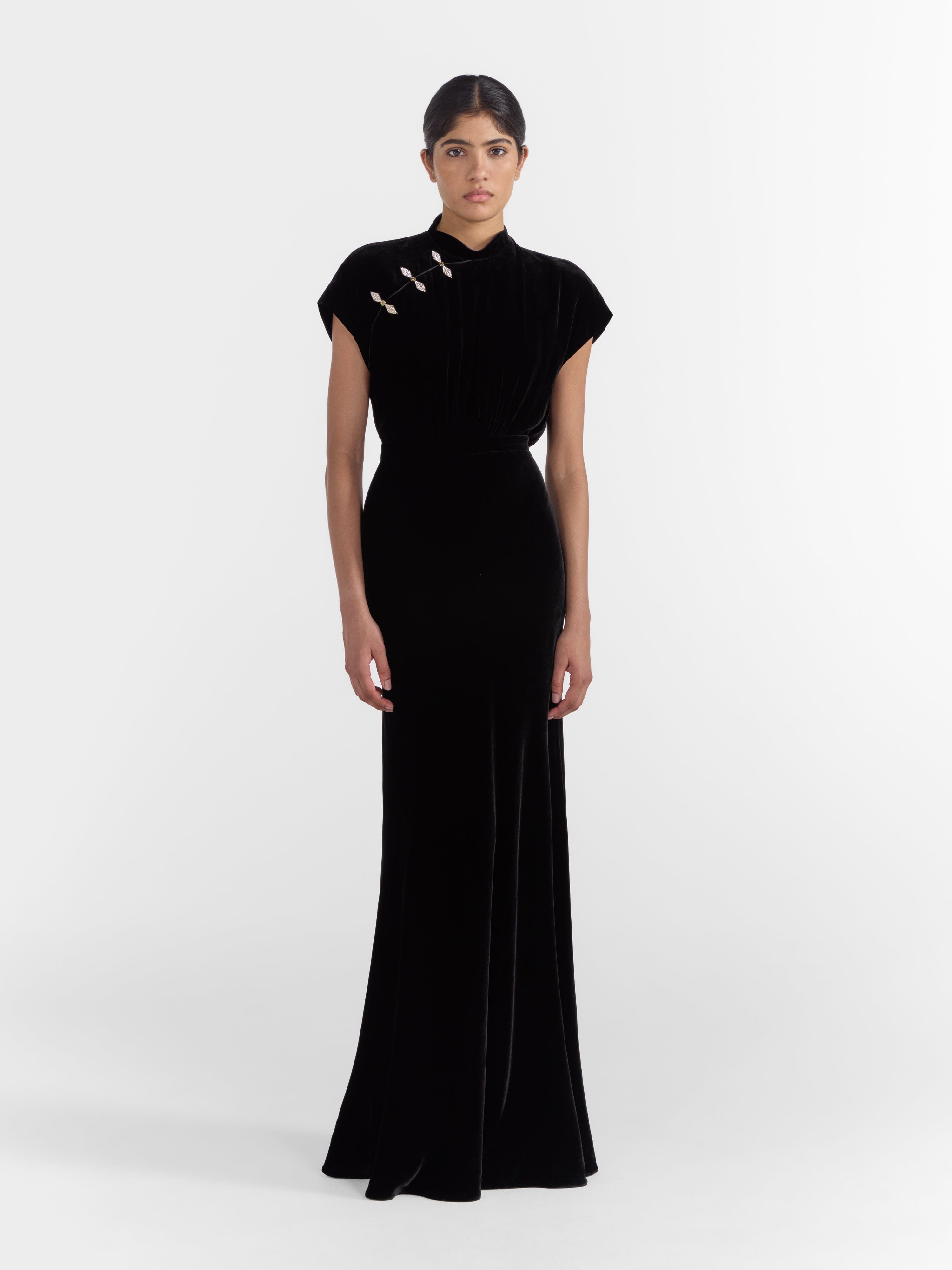 Fabienne Long B Dress in Black