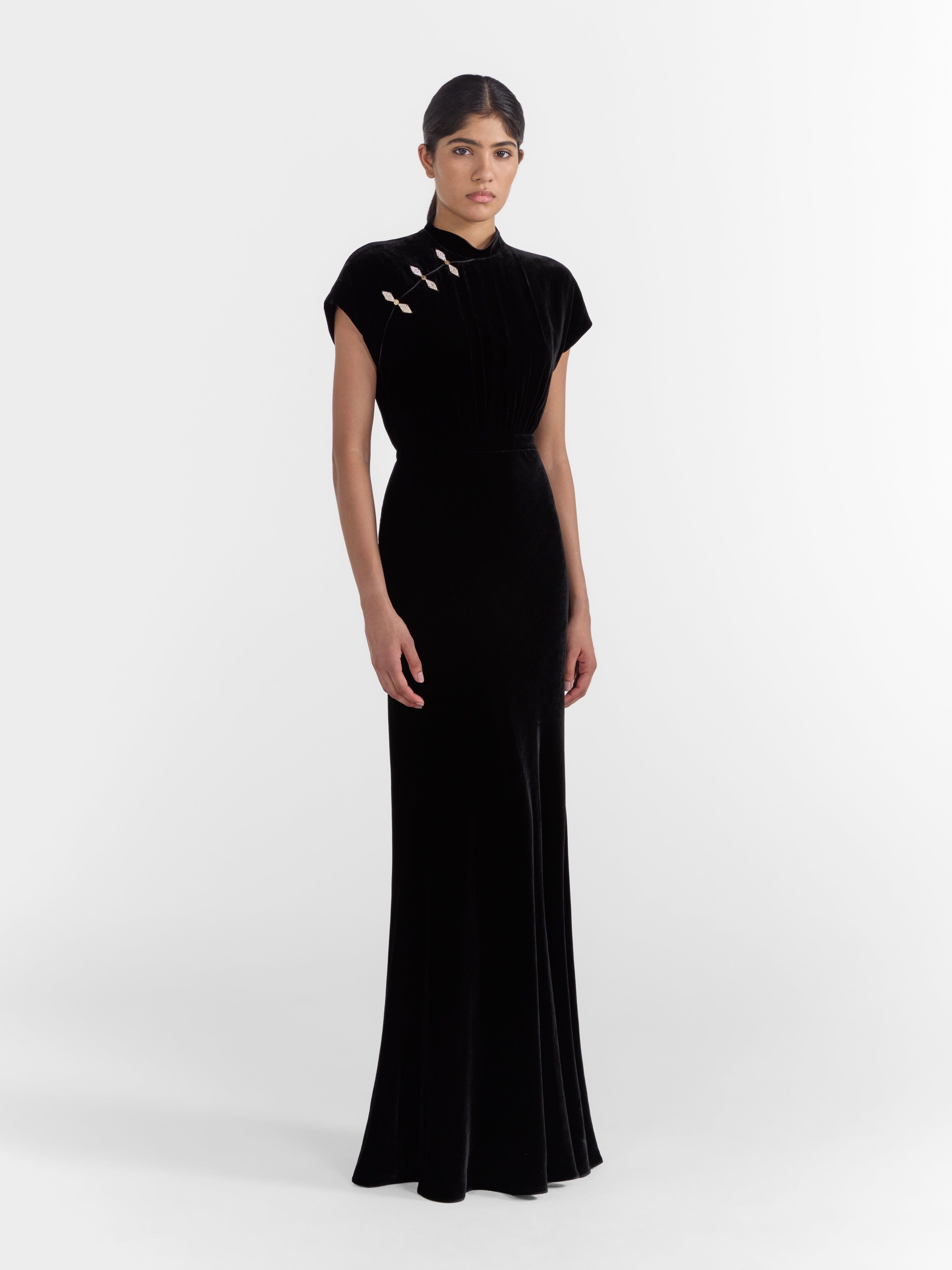 Fabienne Long B Dress in Black