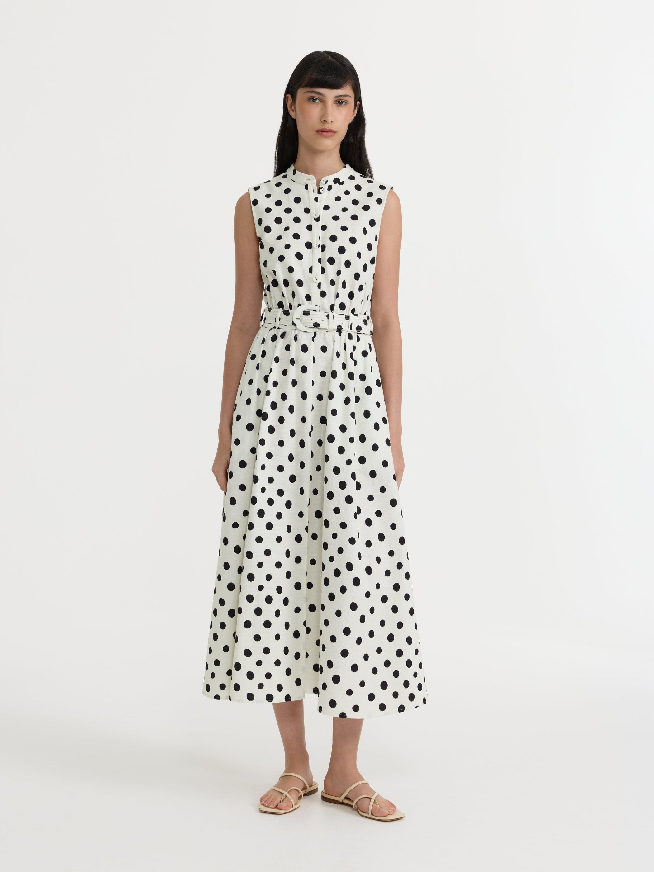 Jill Dress in Tusk Polka