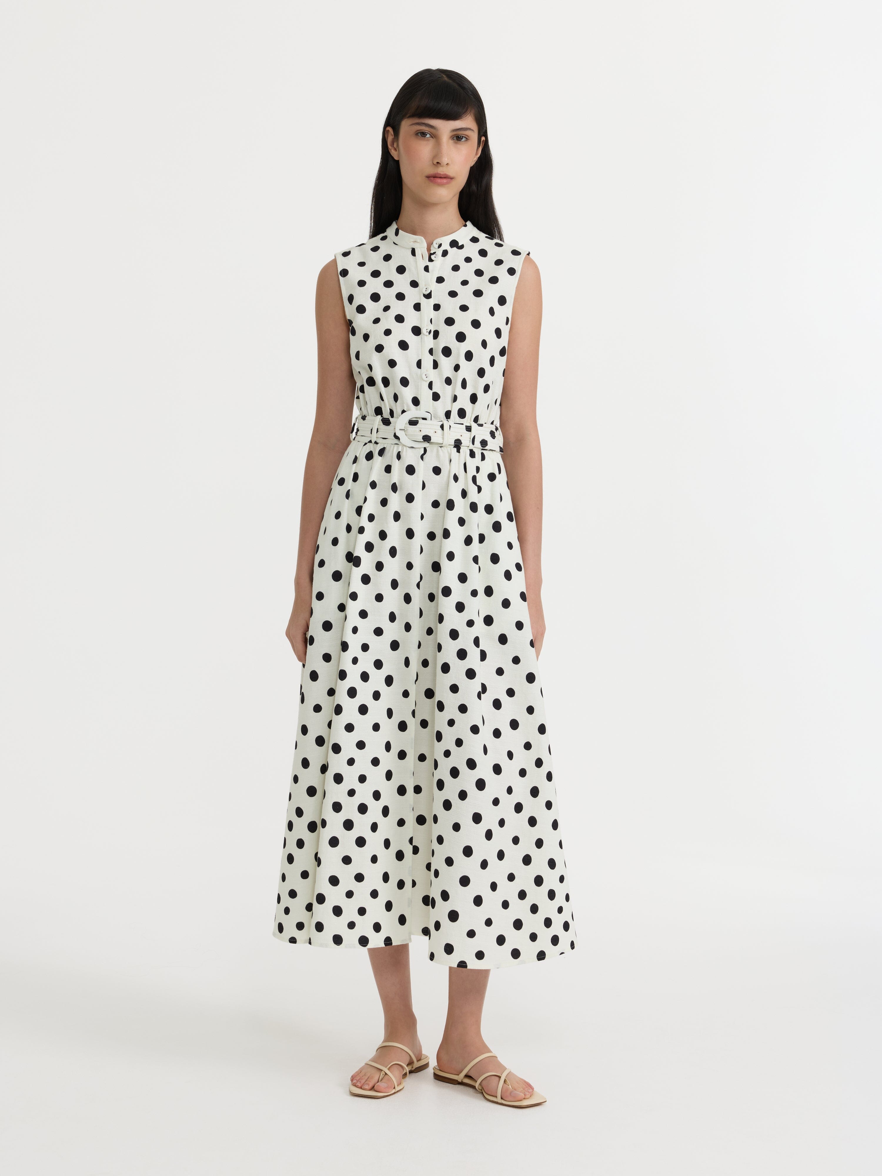 Jill Dress in Tusk Polka