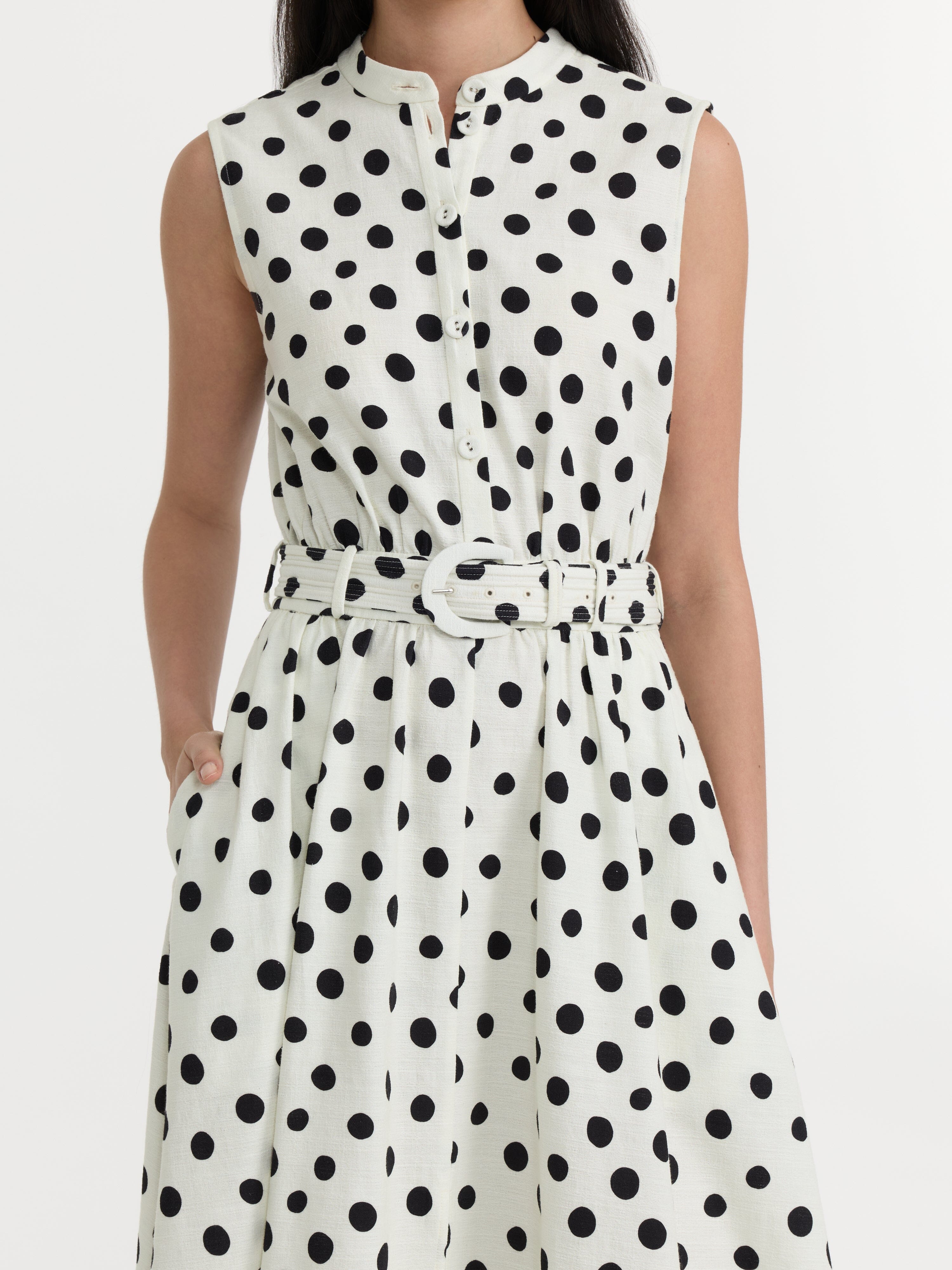 Jill Dress in Tusk Polka