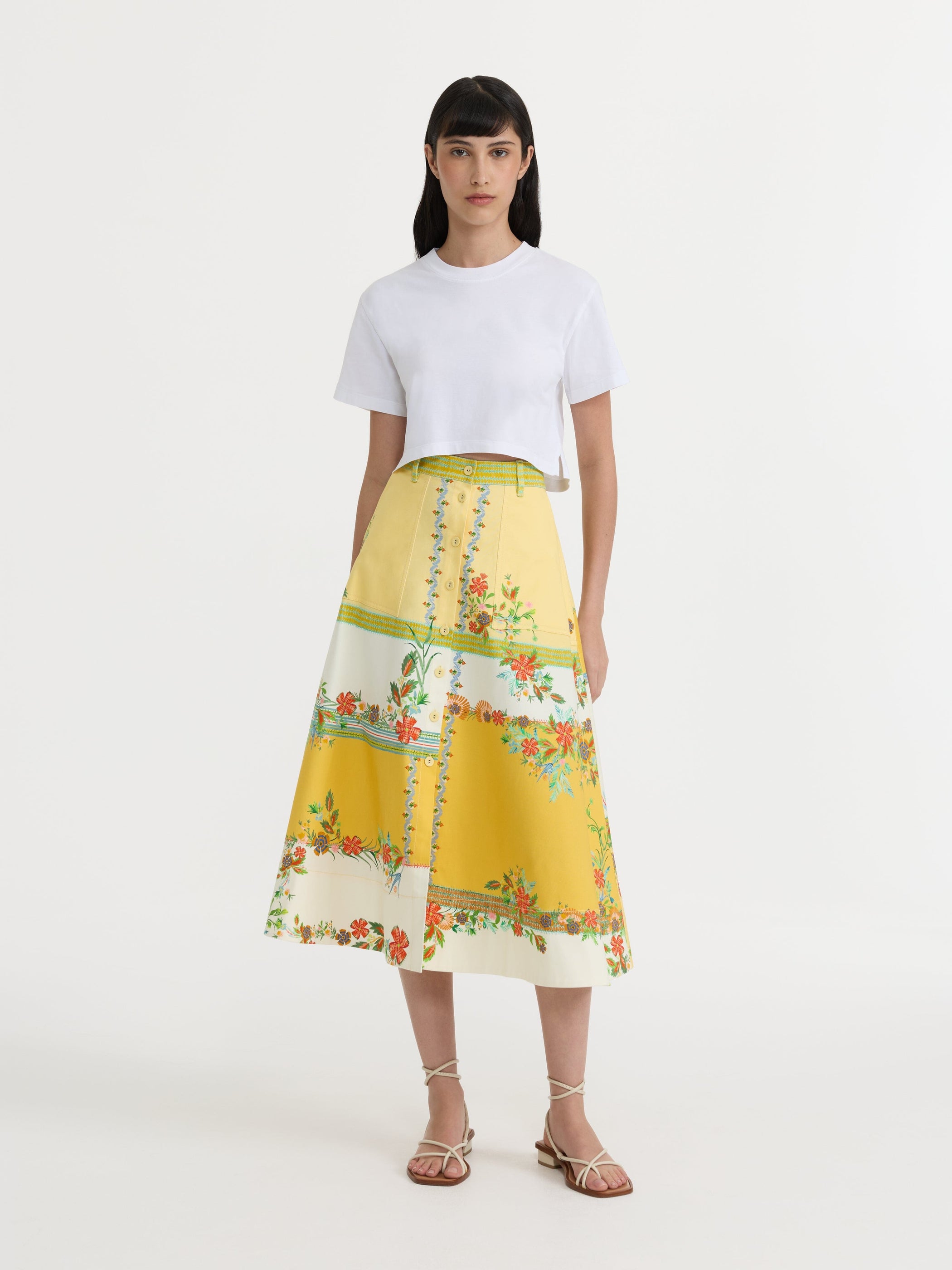 Kali C Skirt in Zinnia Patchwork