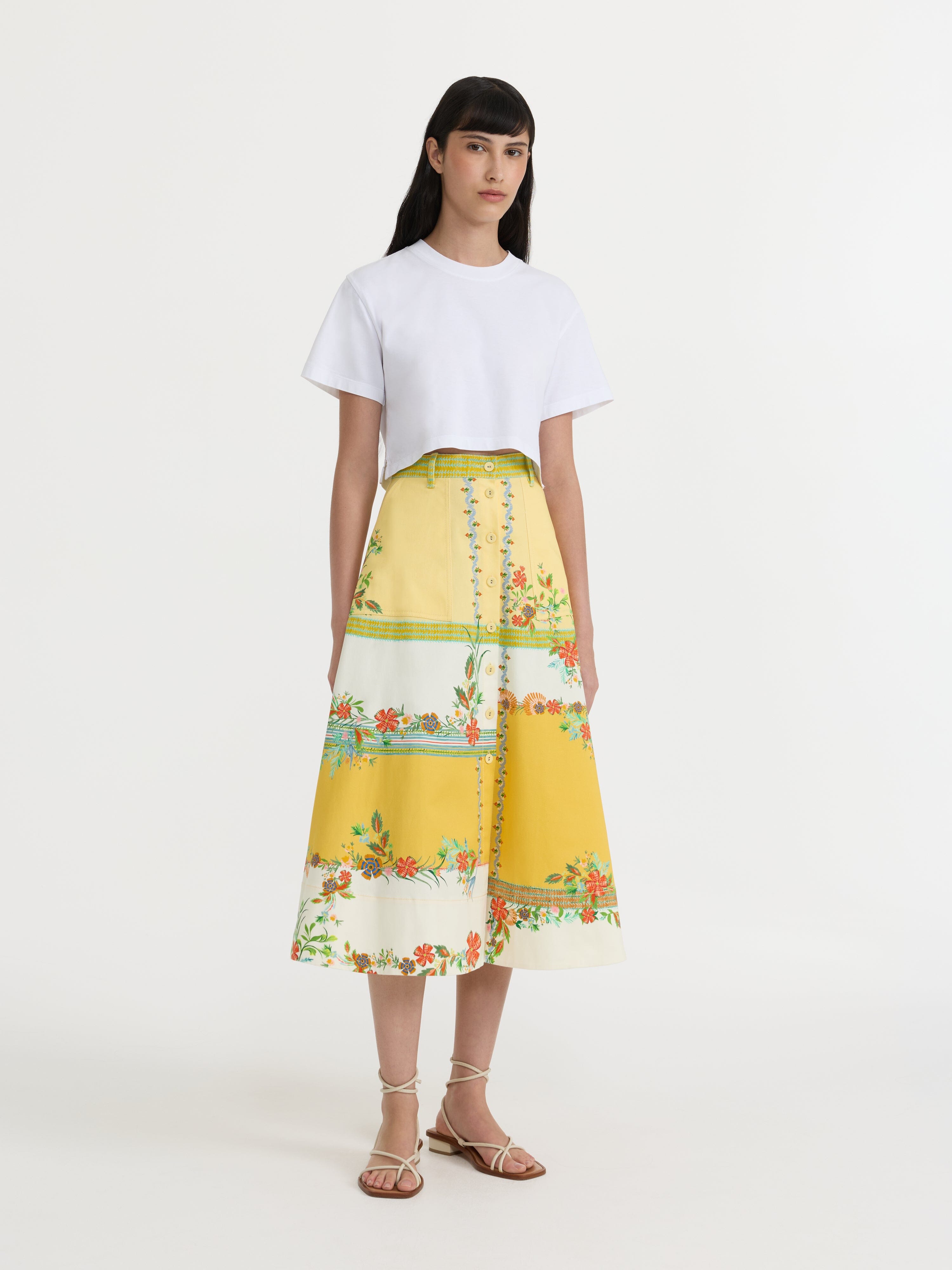 Kali C Skirt in Zinnia Patchwork