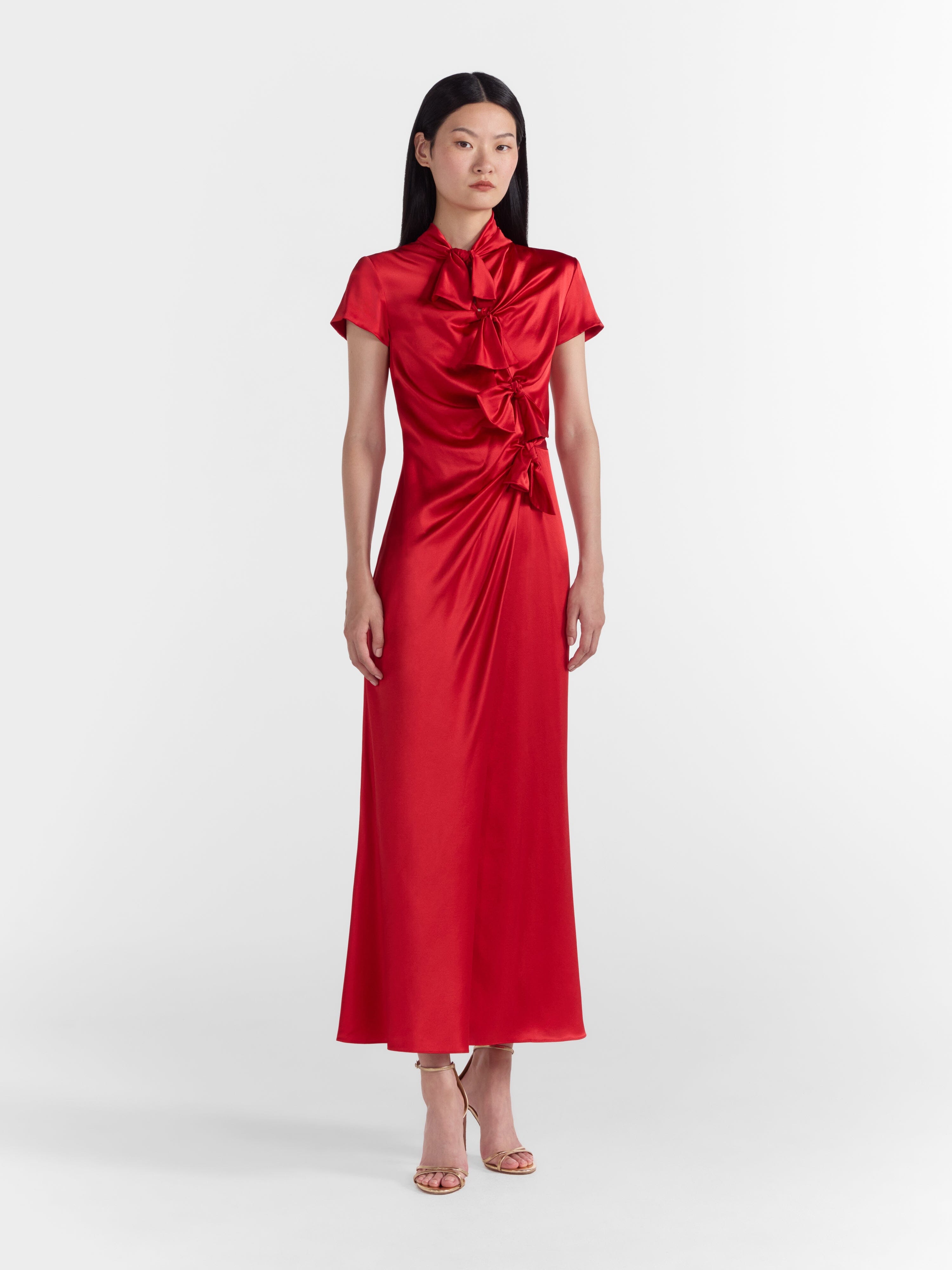 Kelly Dress in Scarlet – SALONI