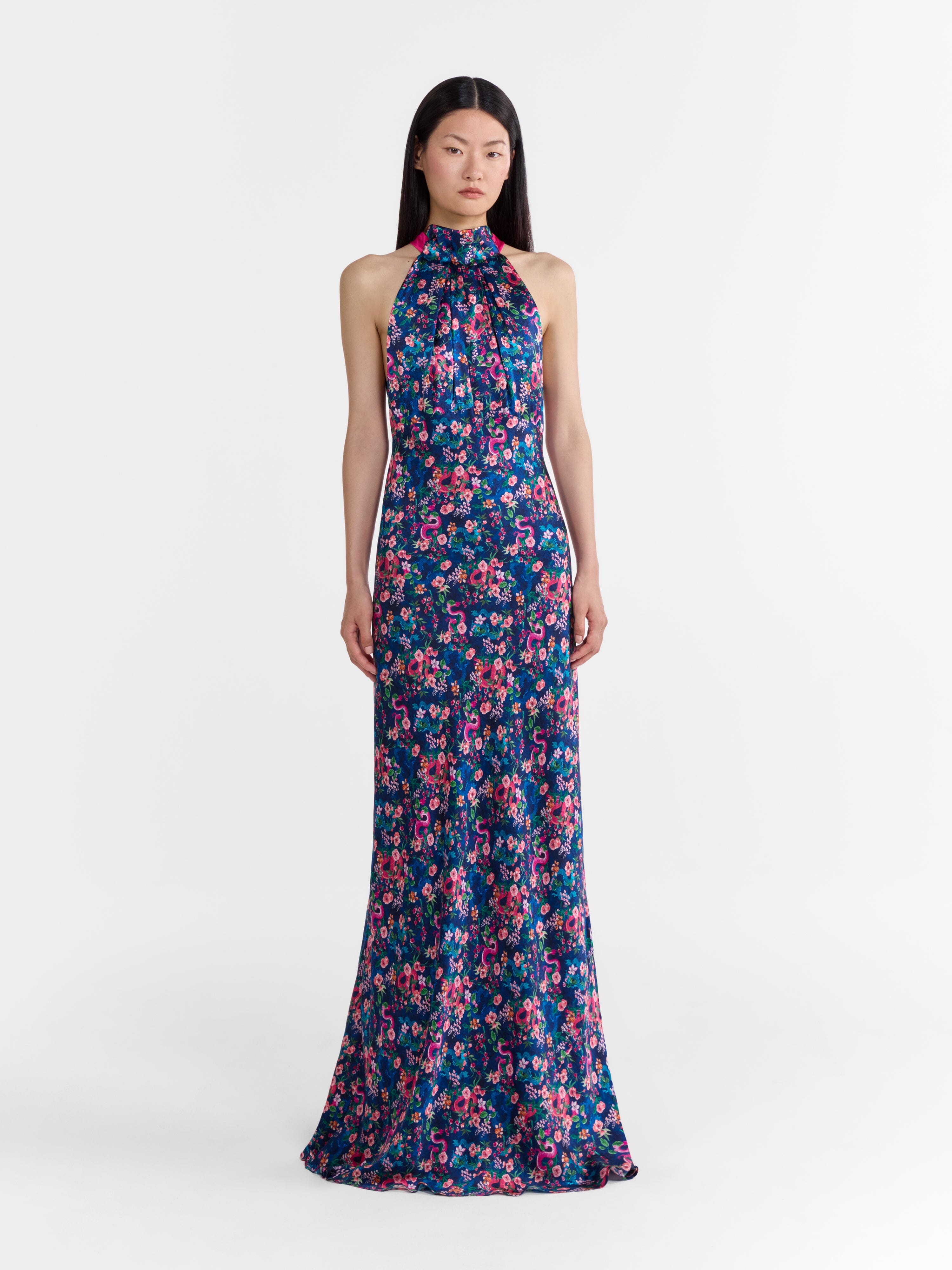 Michelle Dress in Navy Hidden Dragon