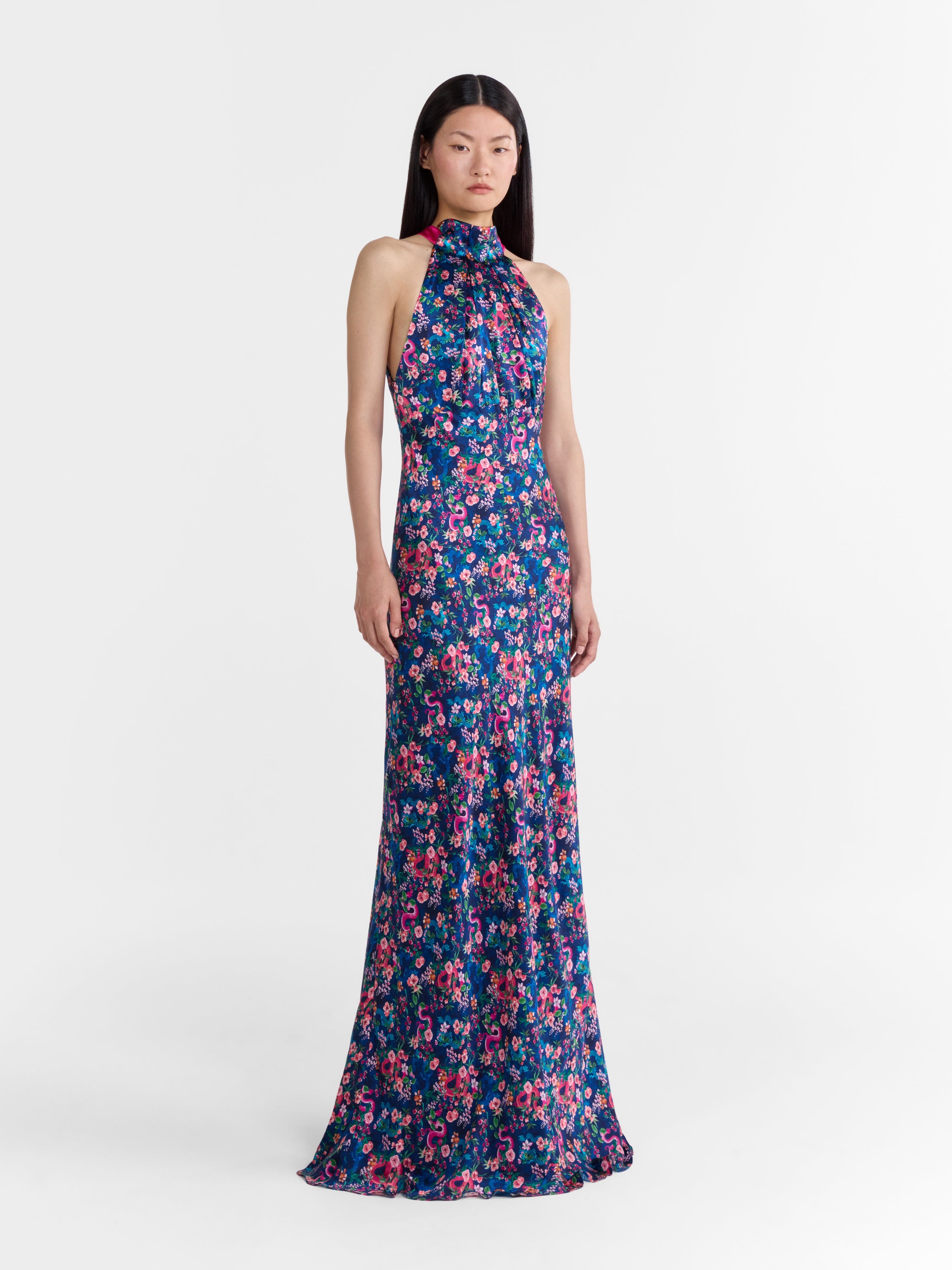 Michelle Dress in Navy Hidden Dragon