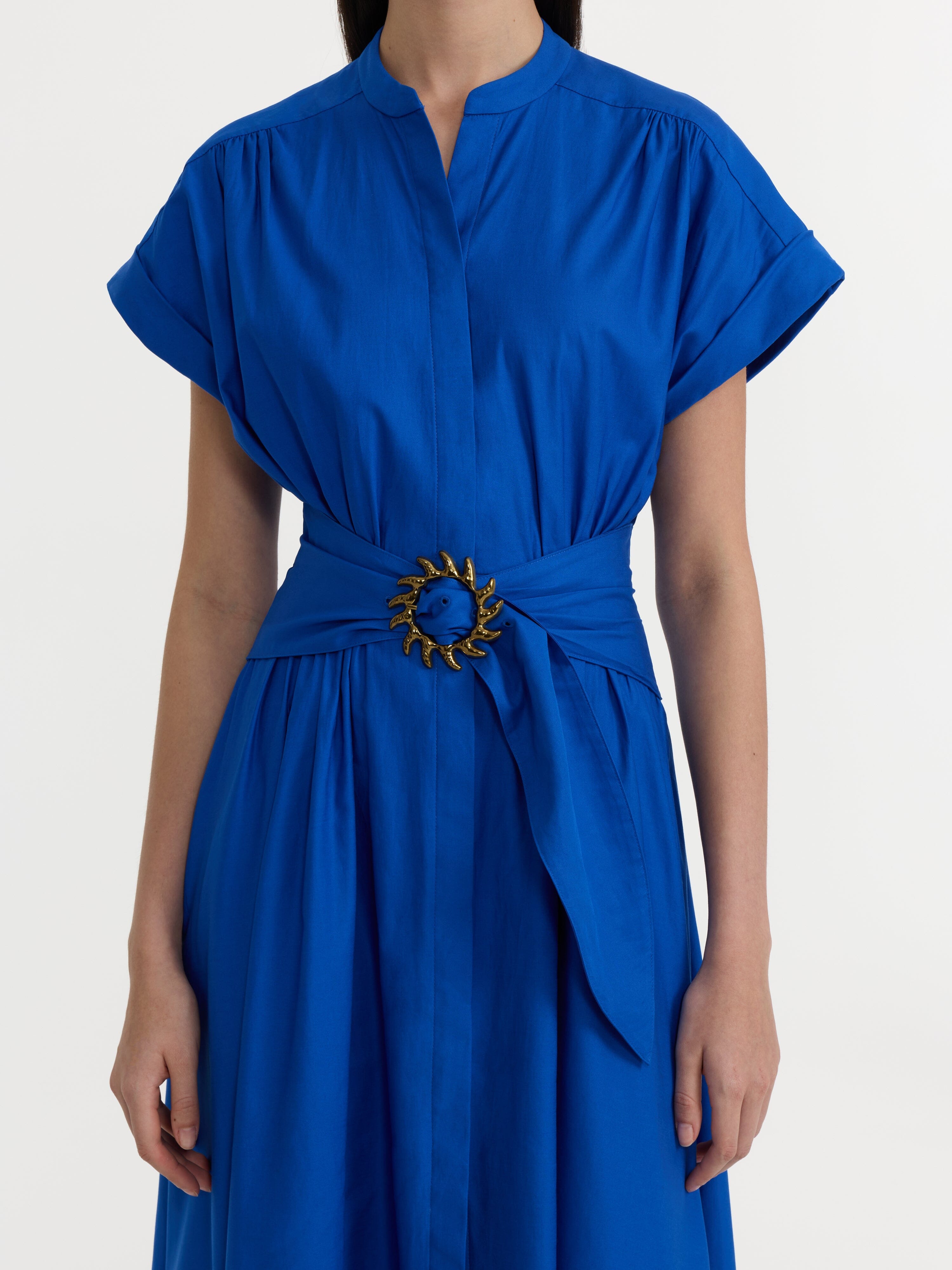 Neesha Dress in Cobalt Blue – SALONI