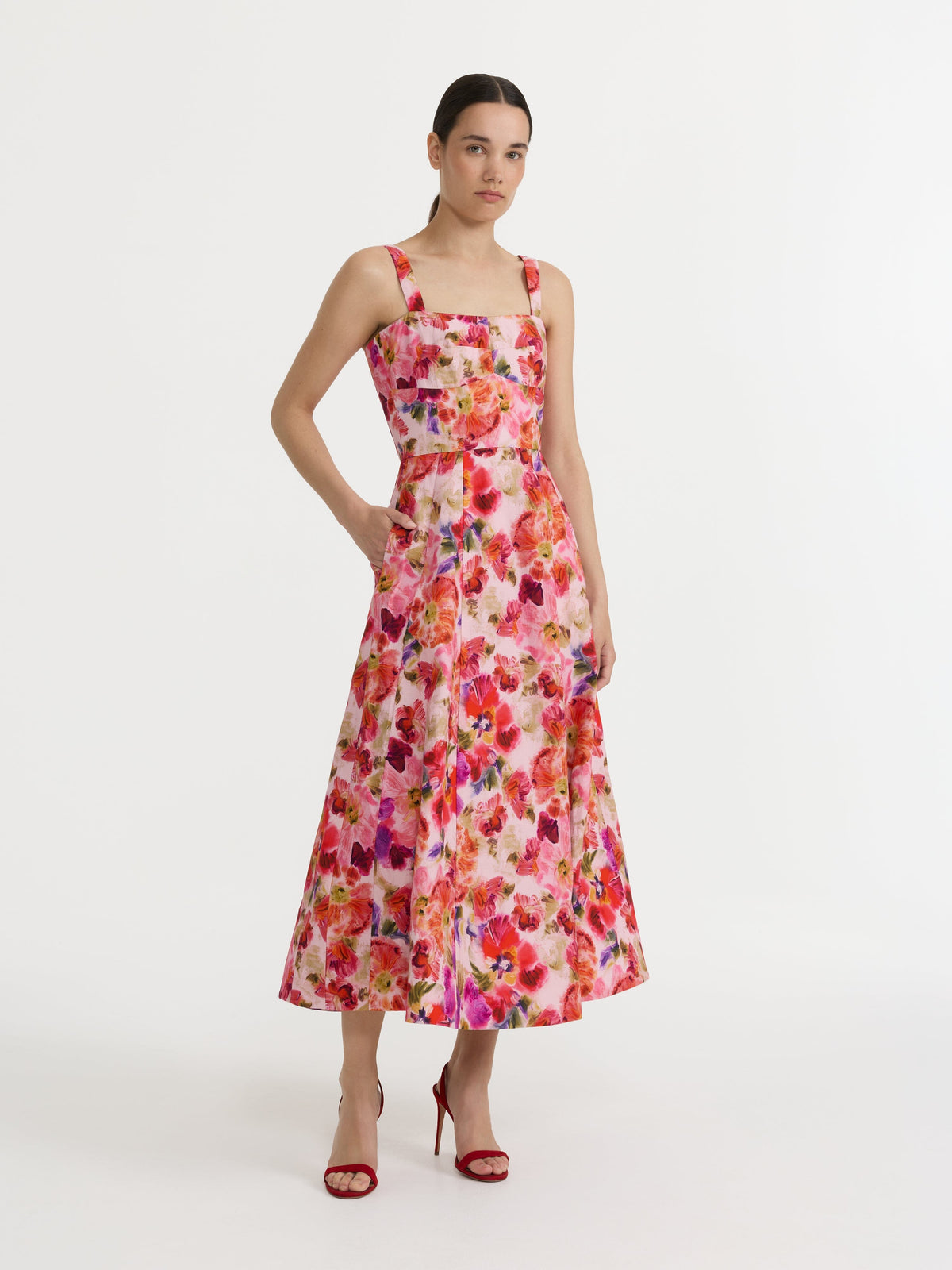 Saloni Kinjaro Garden Sabrina Dress Kinjaro Garden / 4