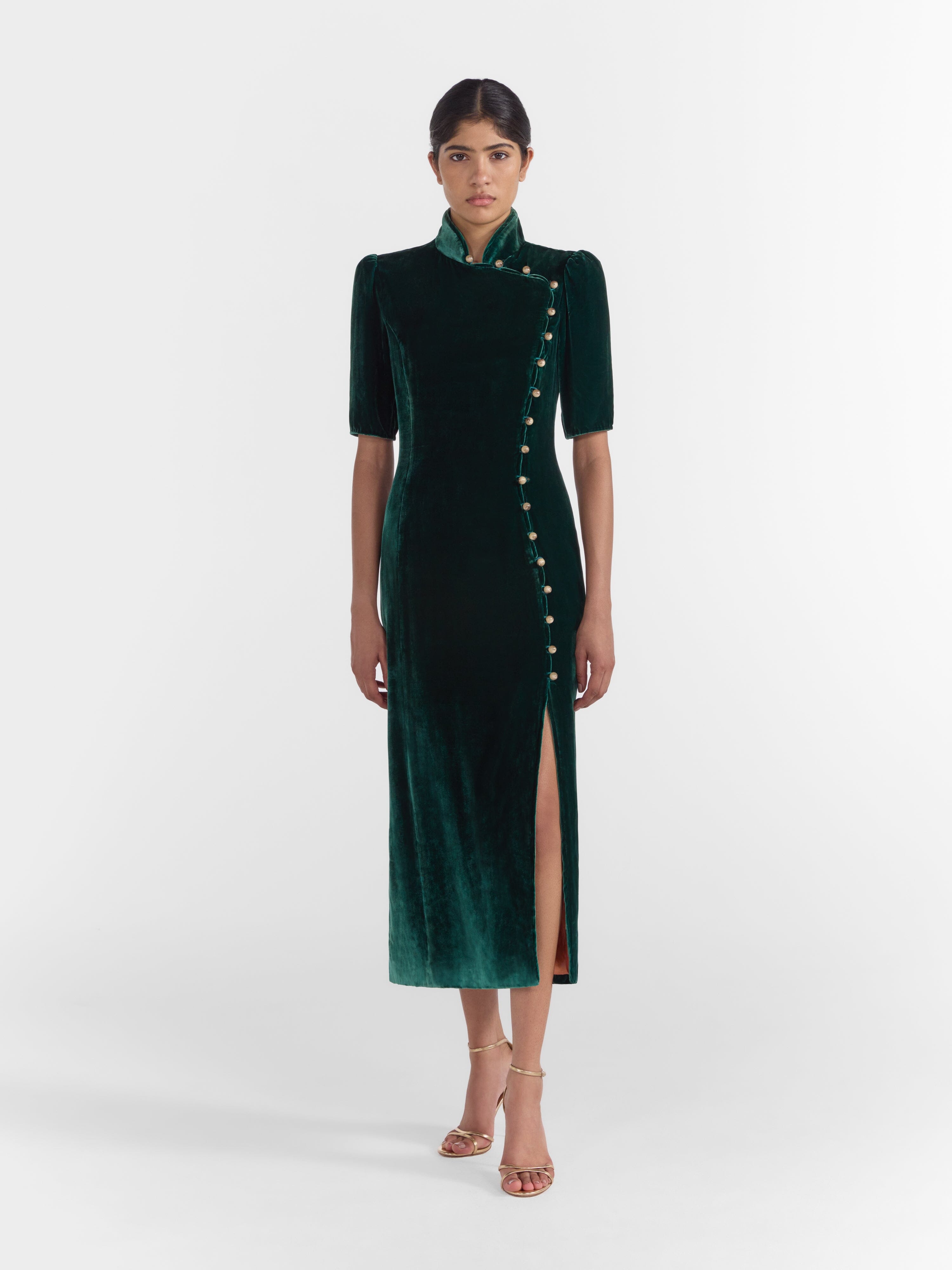 SALONI London - Venyx Taro Dress in Jade SALONI London - Venyx Taro Dress in Jade