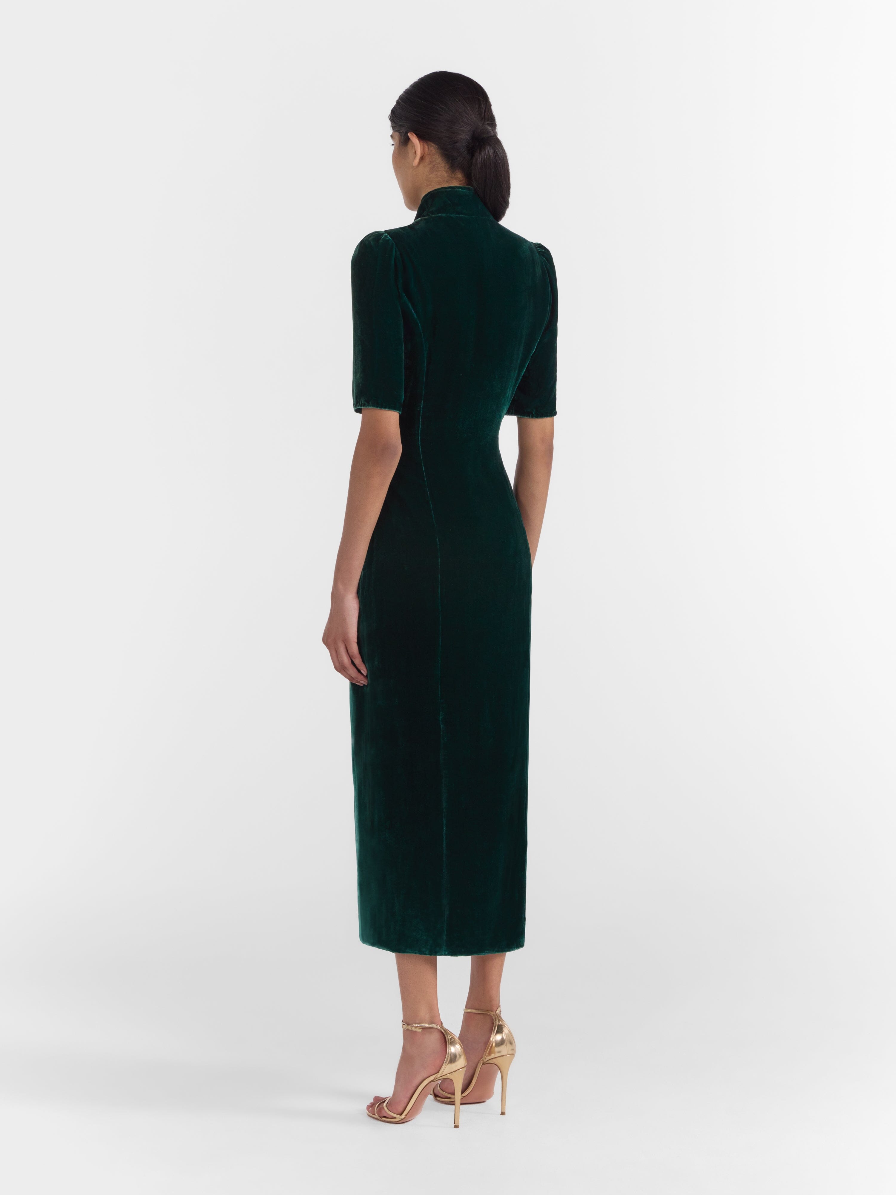 Venyx Taro Dress in Jade – SALONI