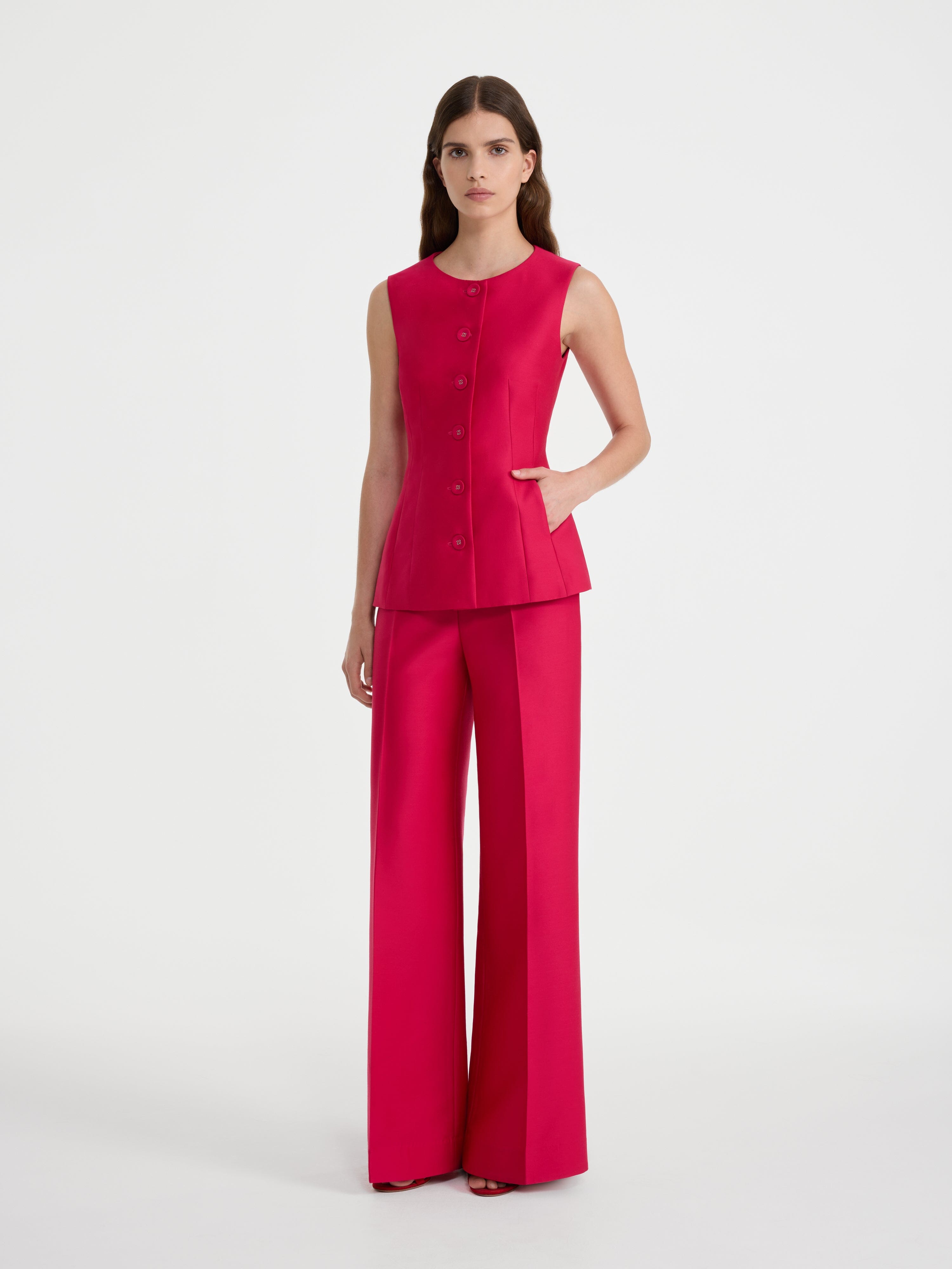 Alia Waiscoat in Fuchsia