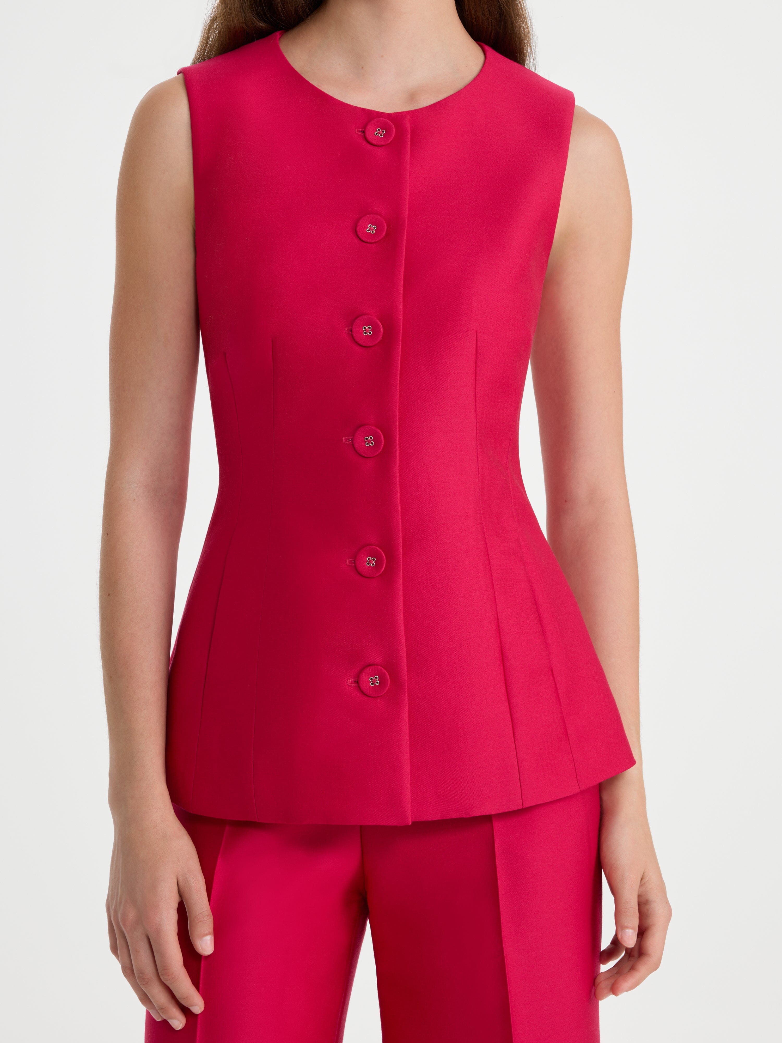 Alia Waiscoat in Fuchsia