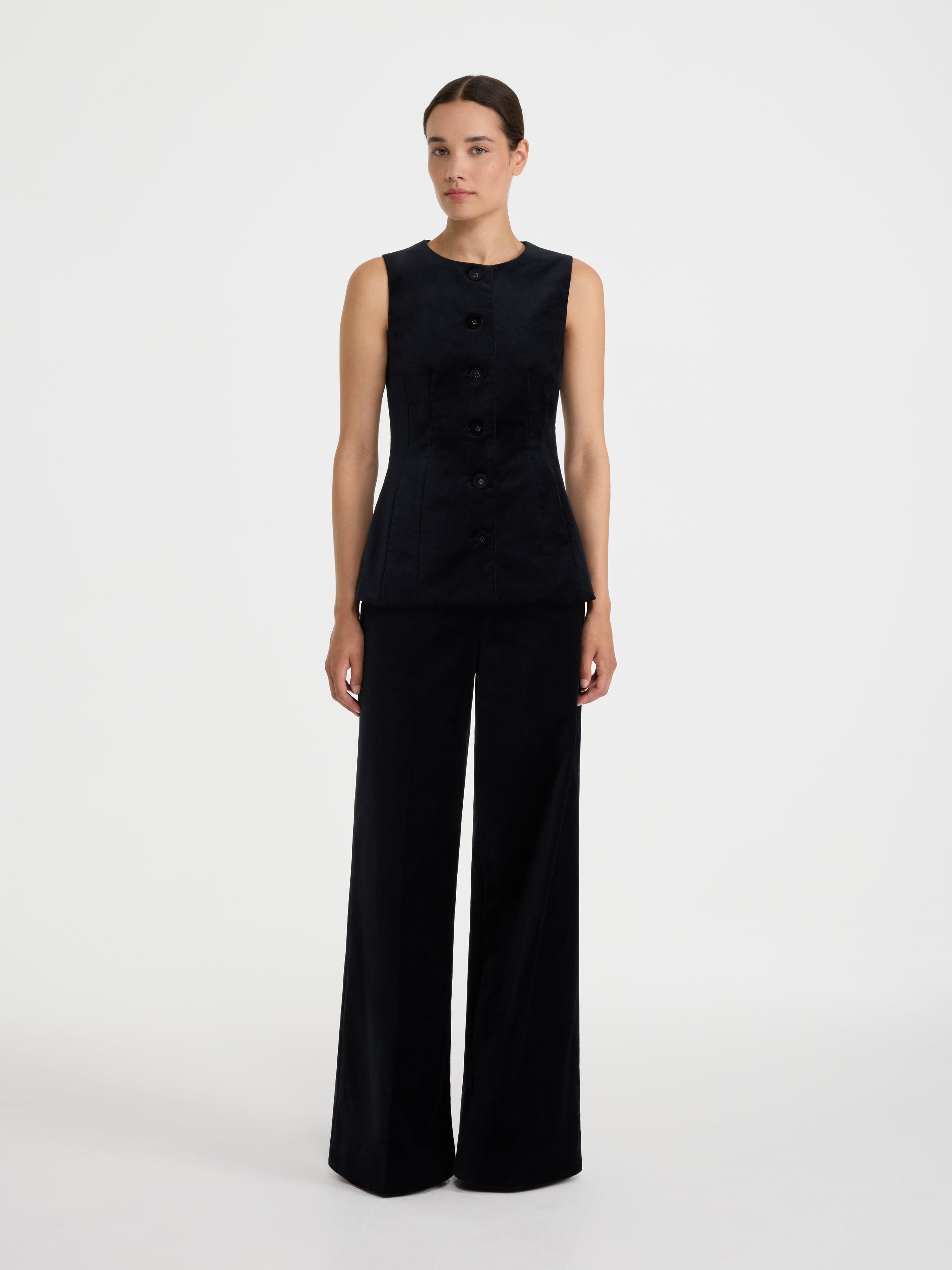 Alia Waiscoat in Black