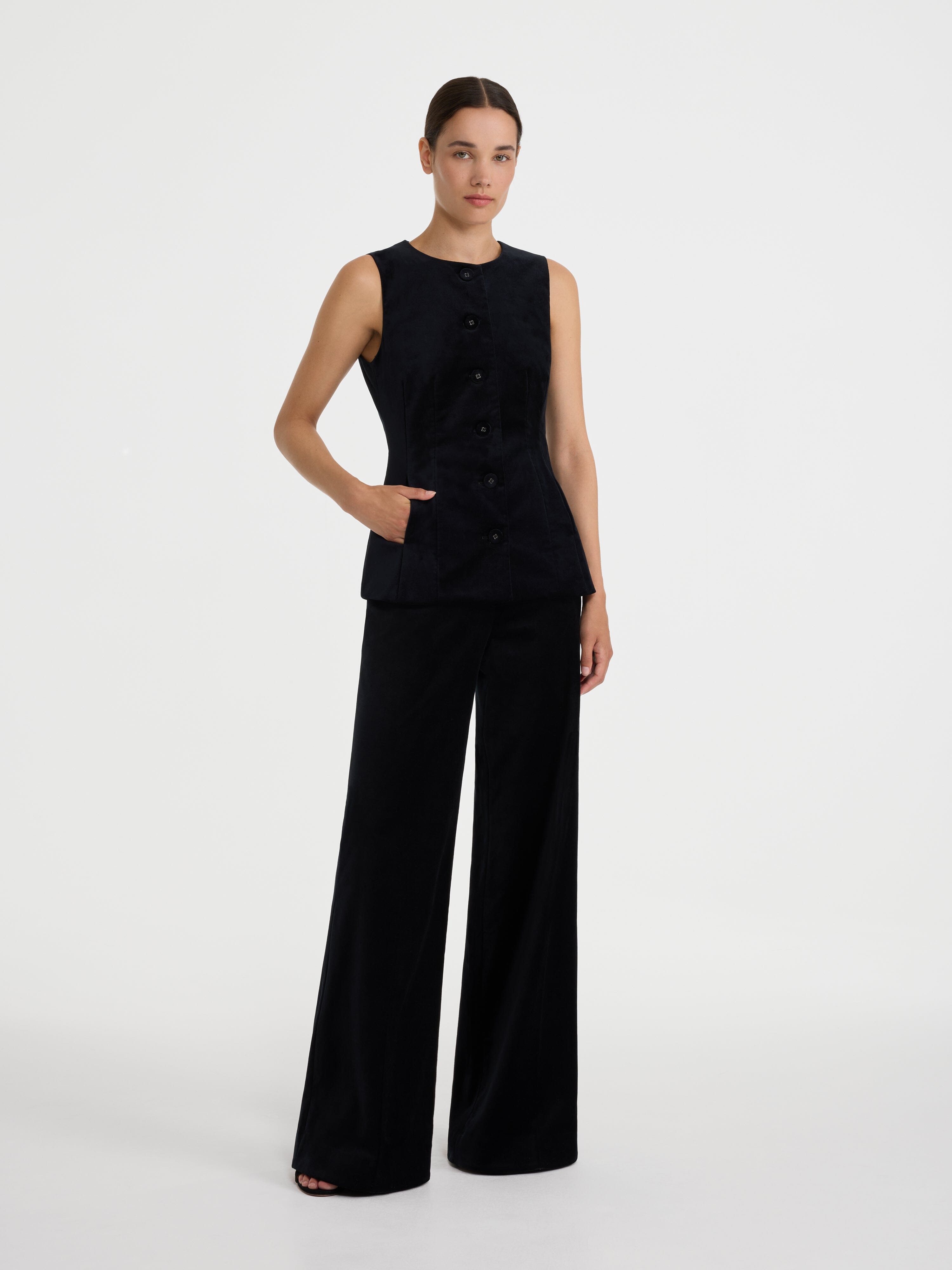 Alia Waiscoat in Black