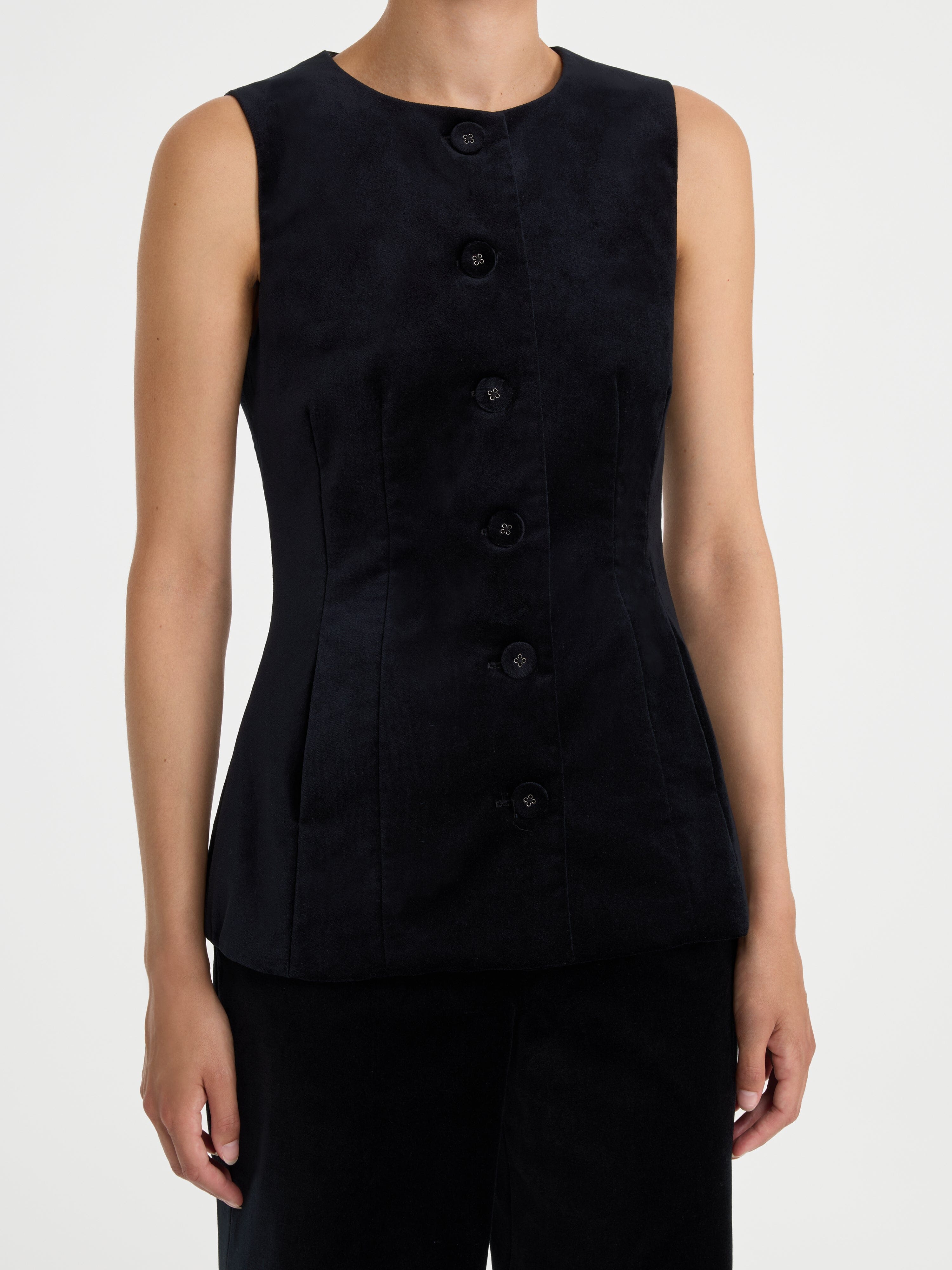 Alia Waiscoat in Black