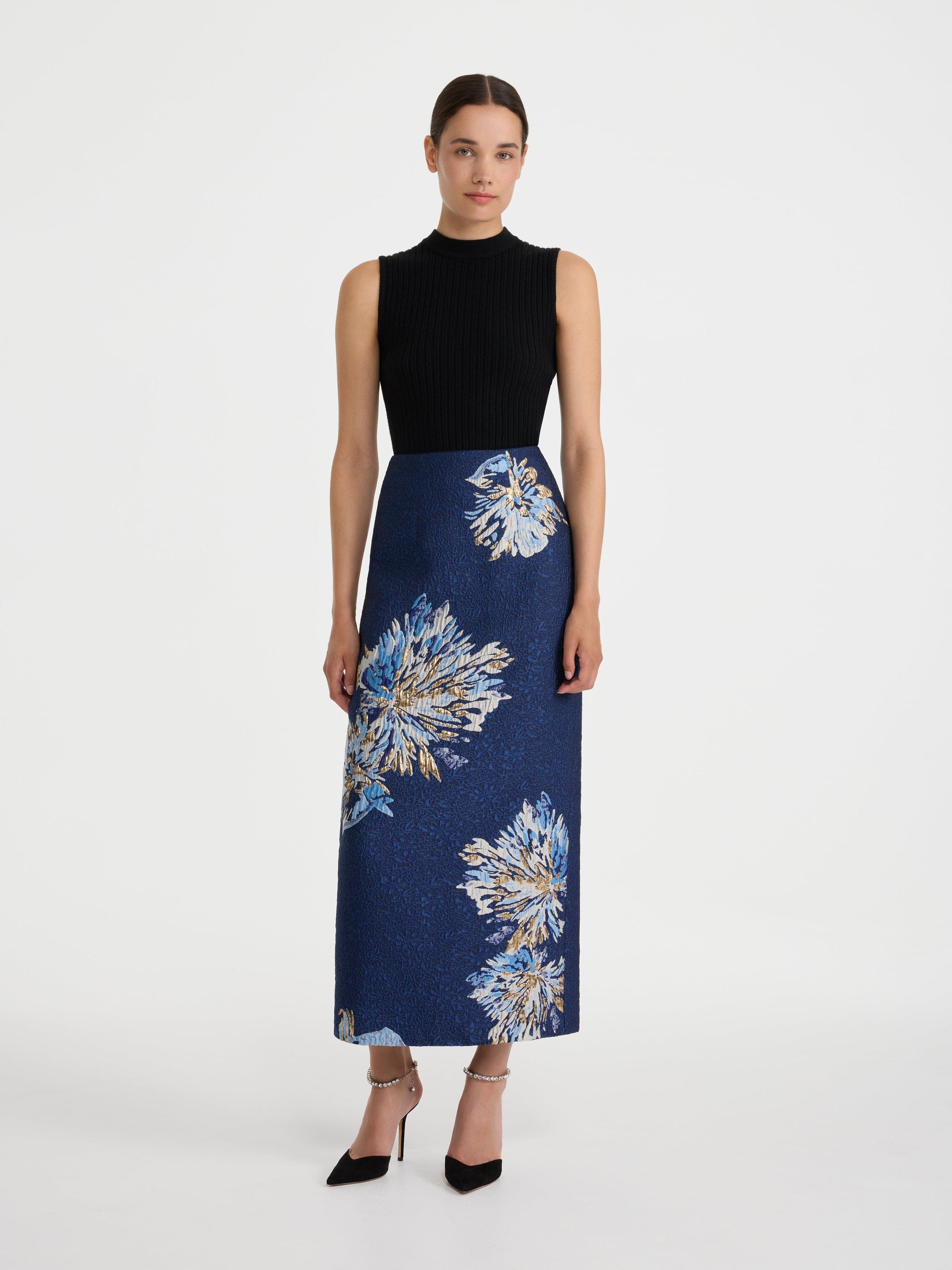 Bora Skirt in Painterly Dahlia