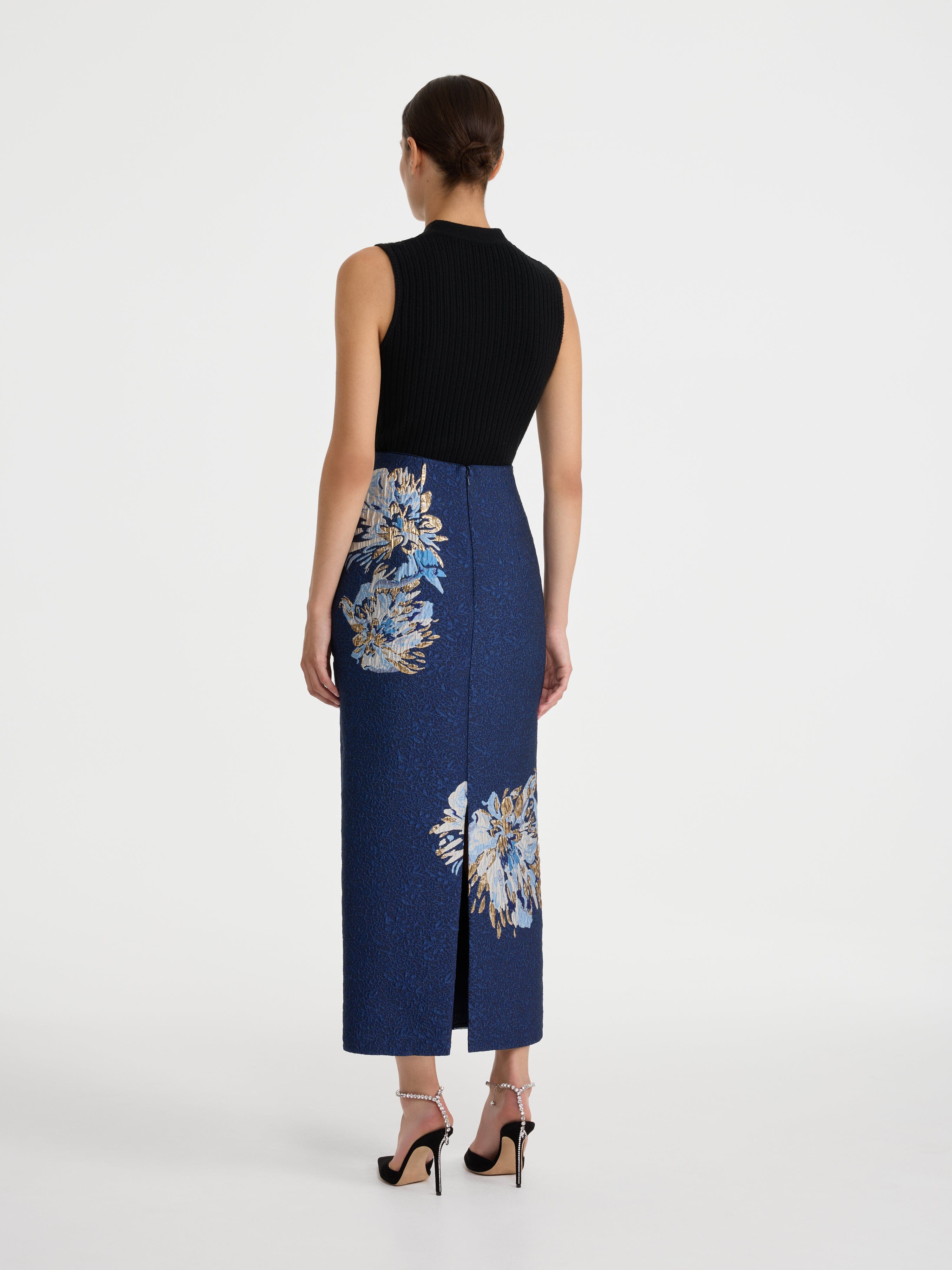 Bora Skirt in Painterly Dahlia