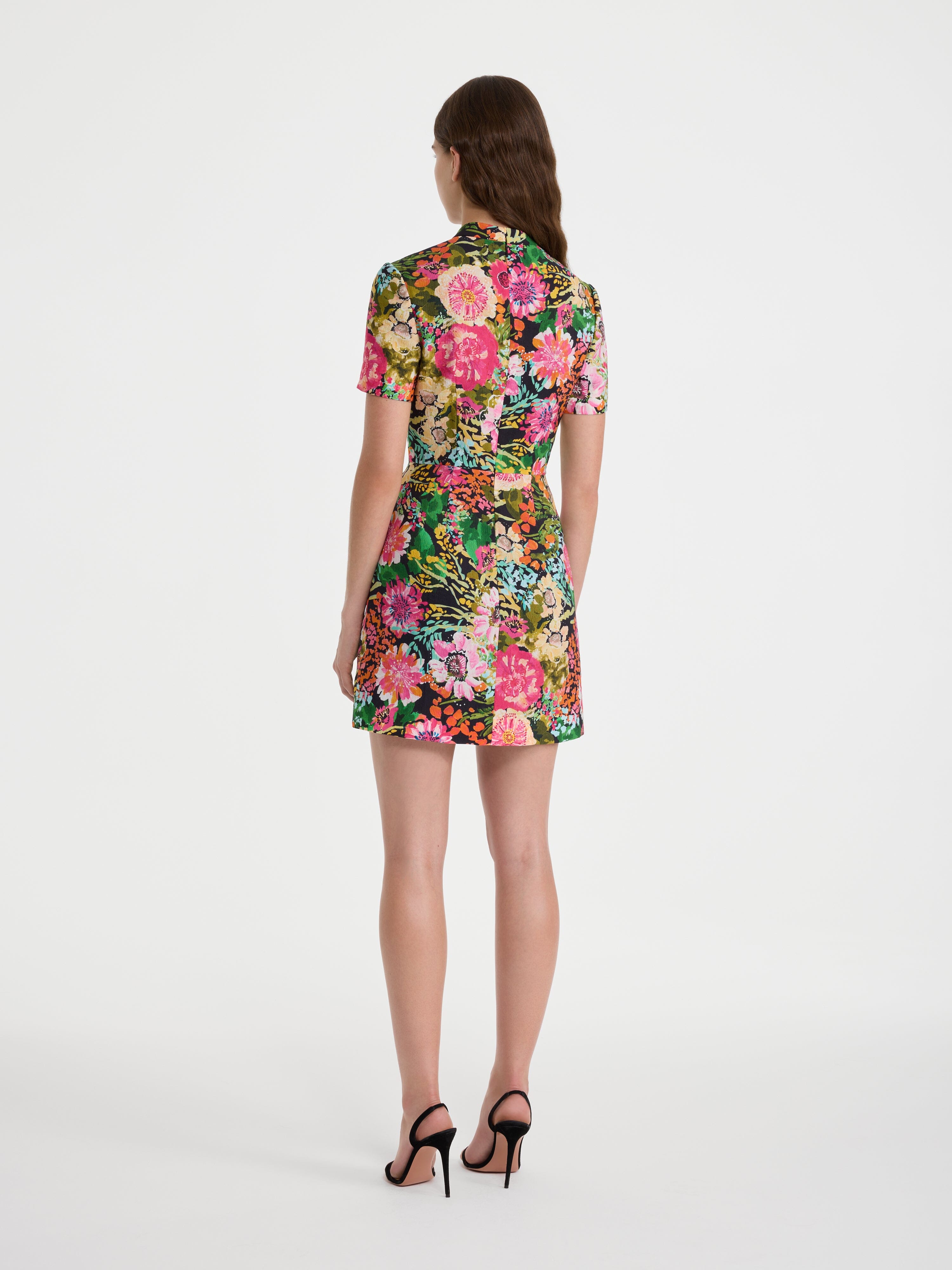 Draped Min Dress in Aster Fuchsia