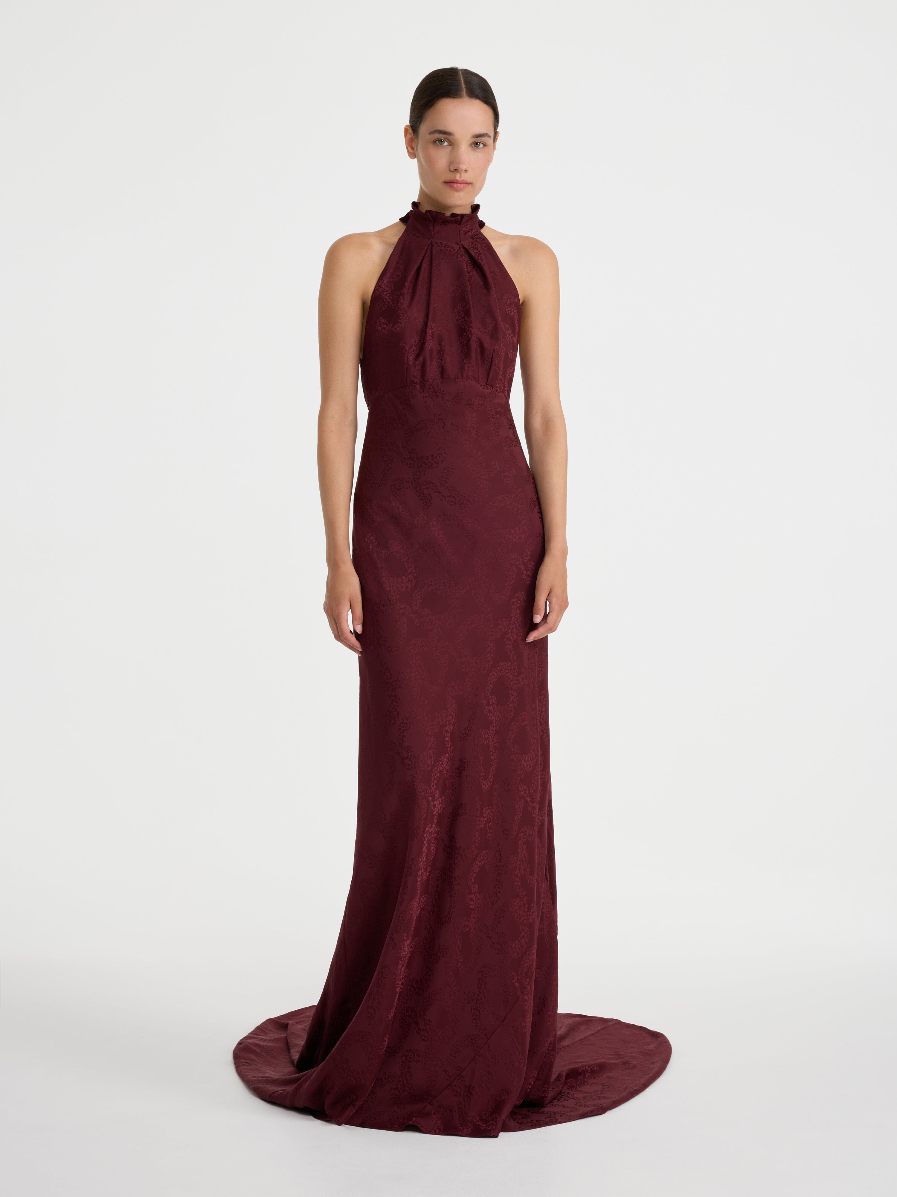 Michelle B Dress Shawl in Mahogany Burgundy