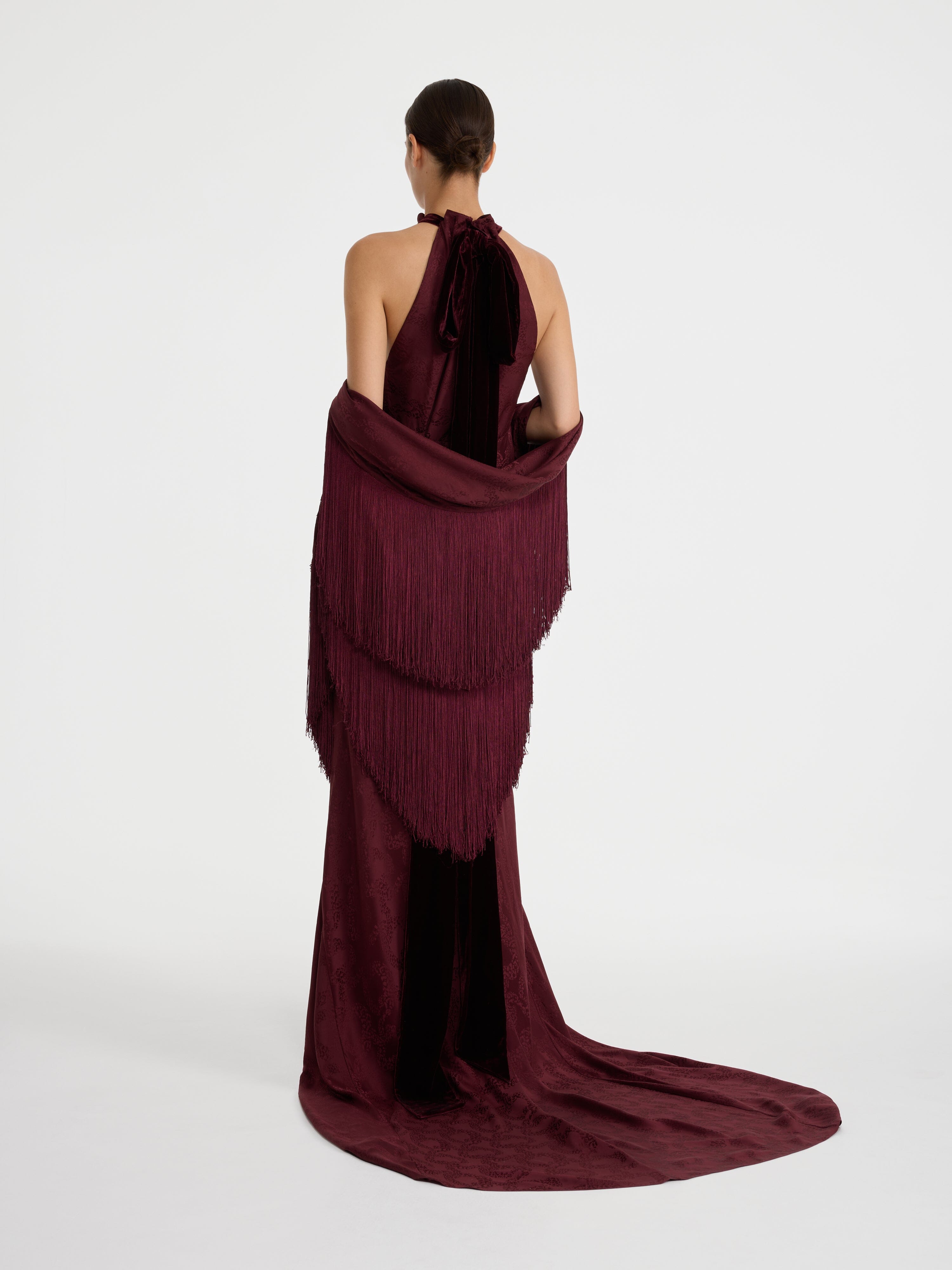 Michelle B Dress Shawl in Mahogany Burgundy
