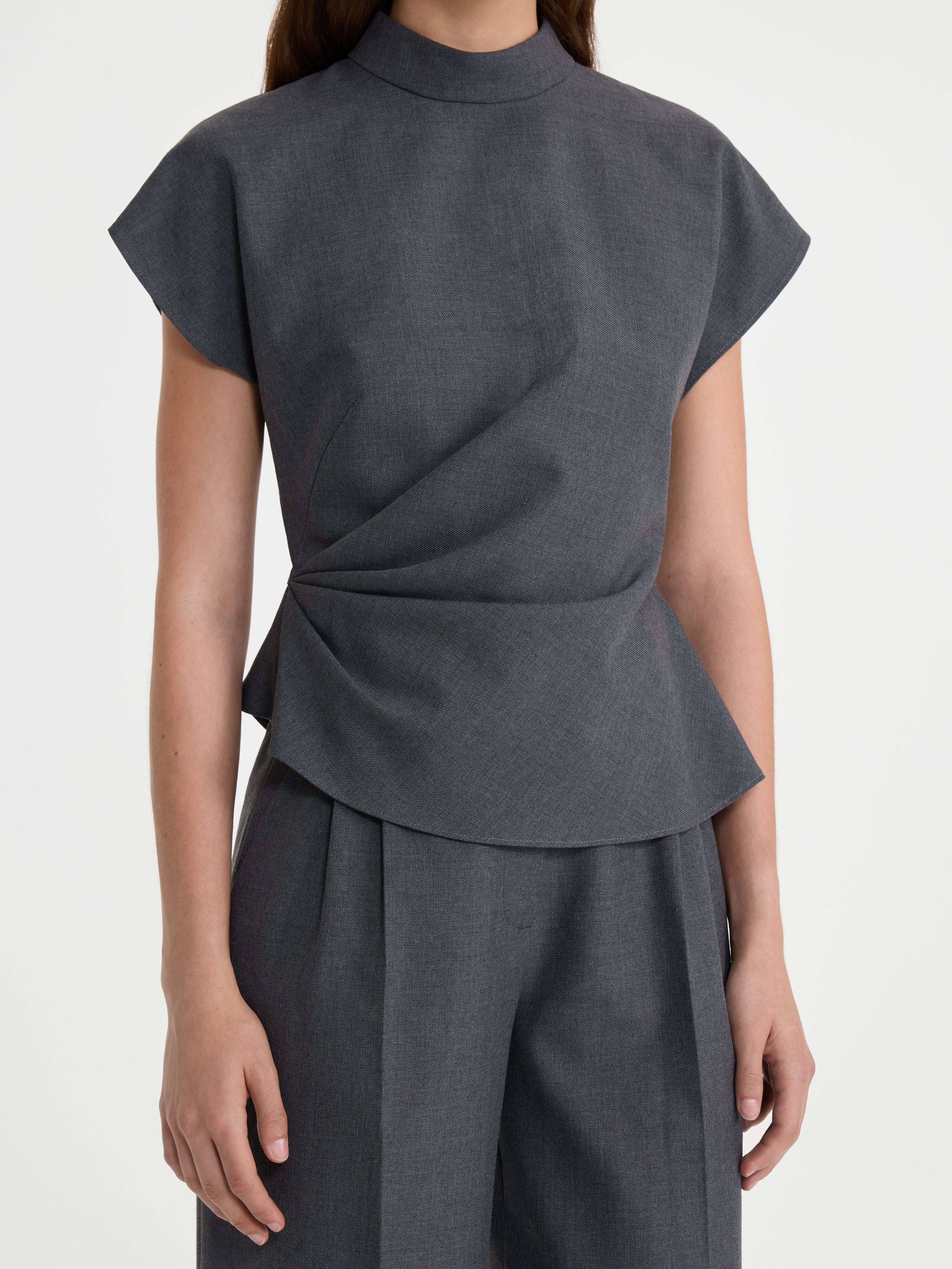 Rhona Top in Slate Grey