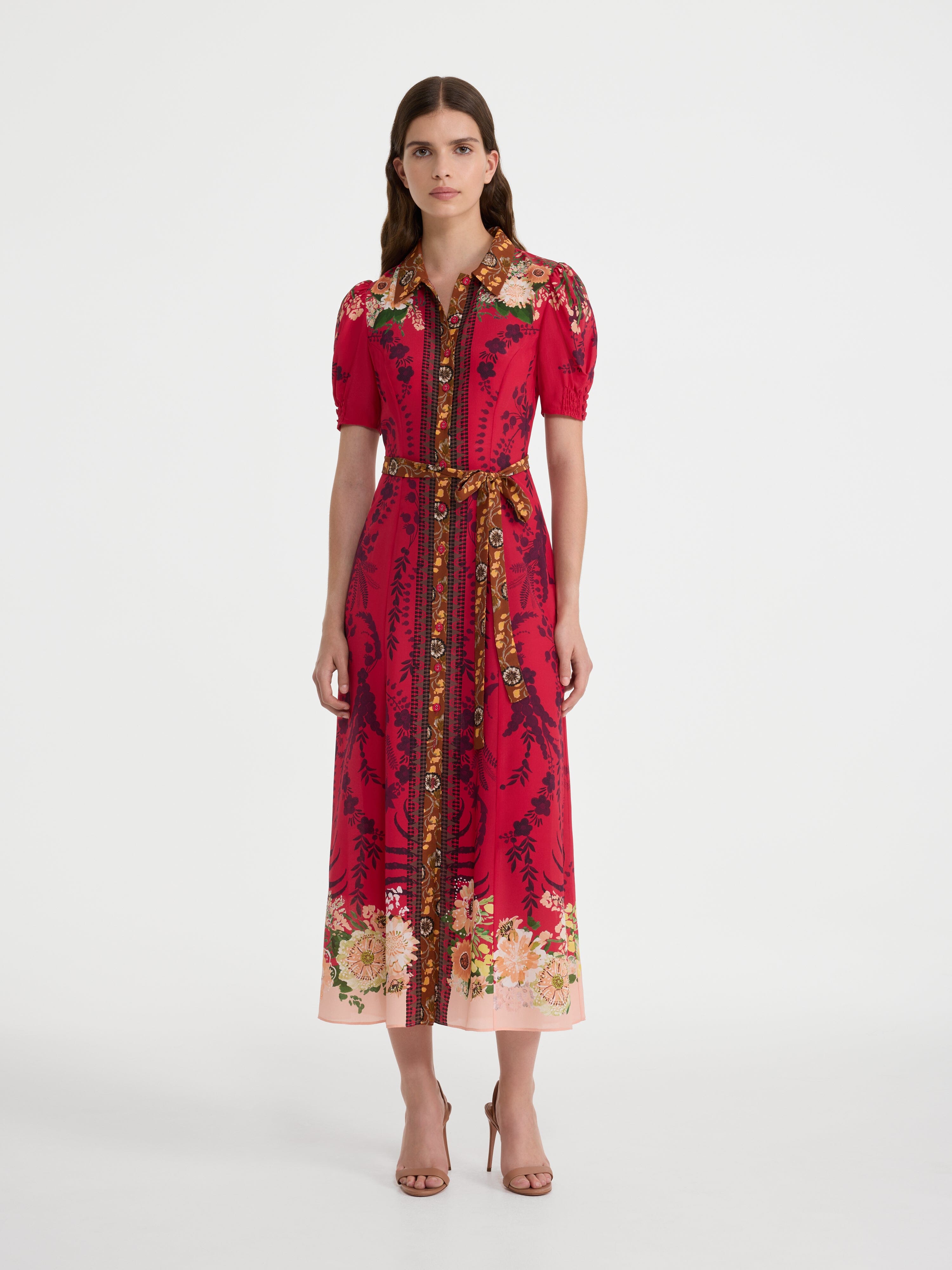 Vanessa D Dress in Aster Border