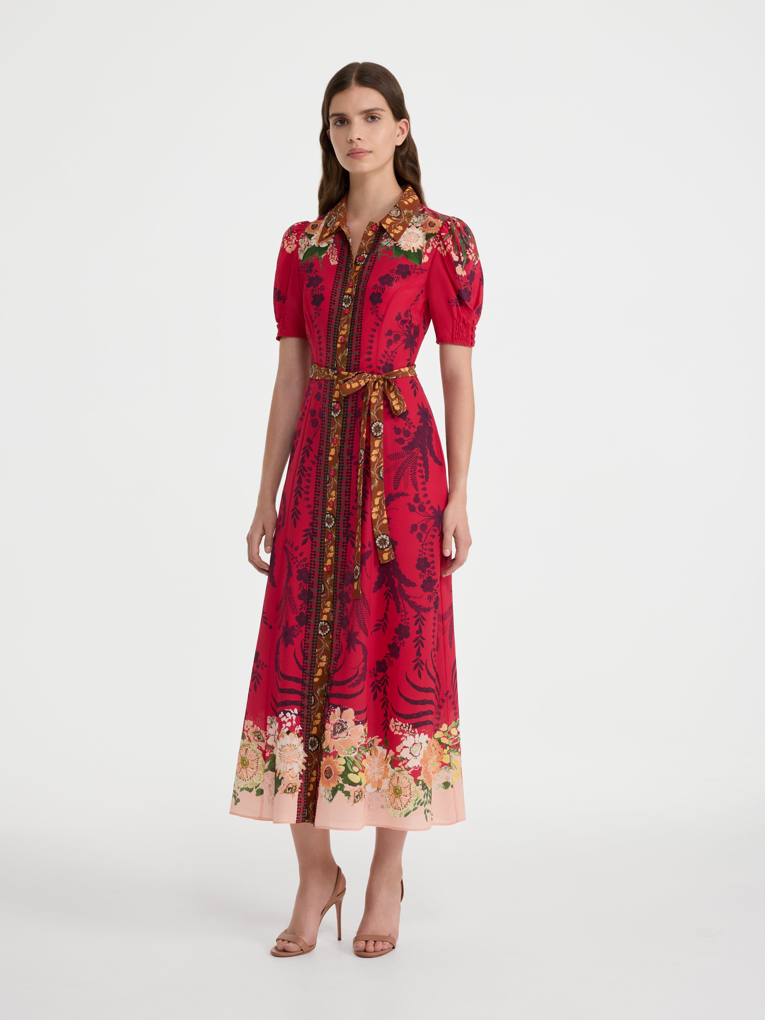 Vanessa D Dress in Aster Border