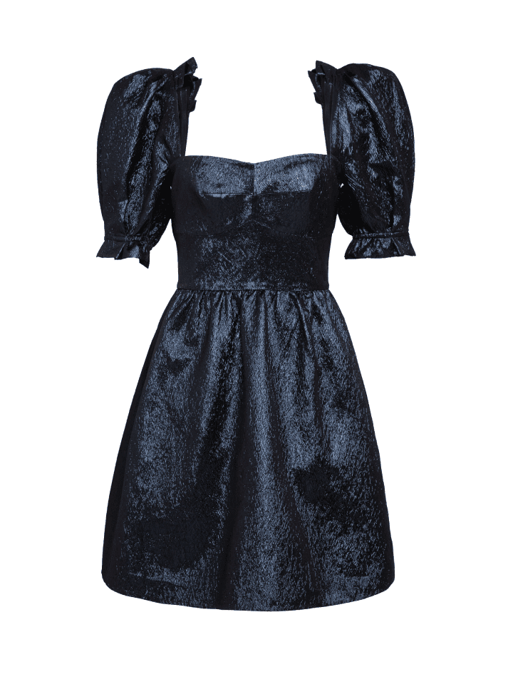 Rachel D Mini Dress in Metallic Midnight