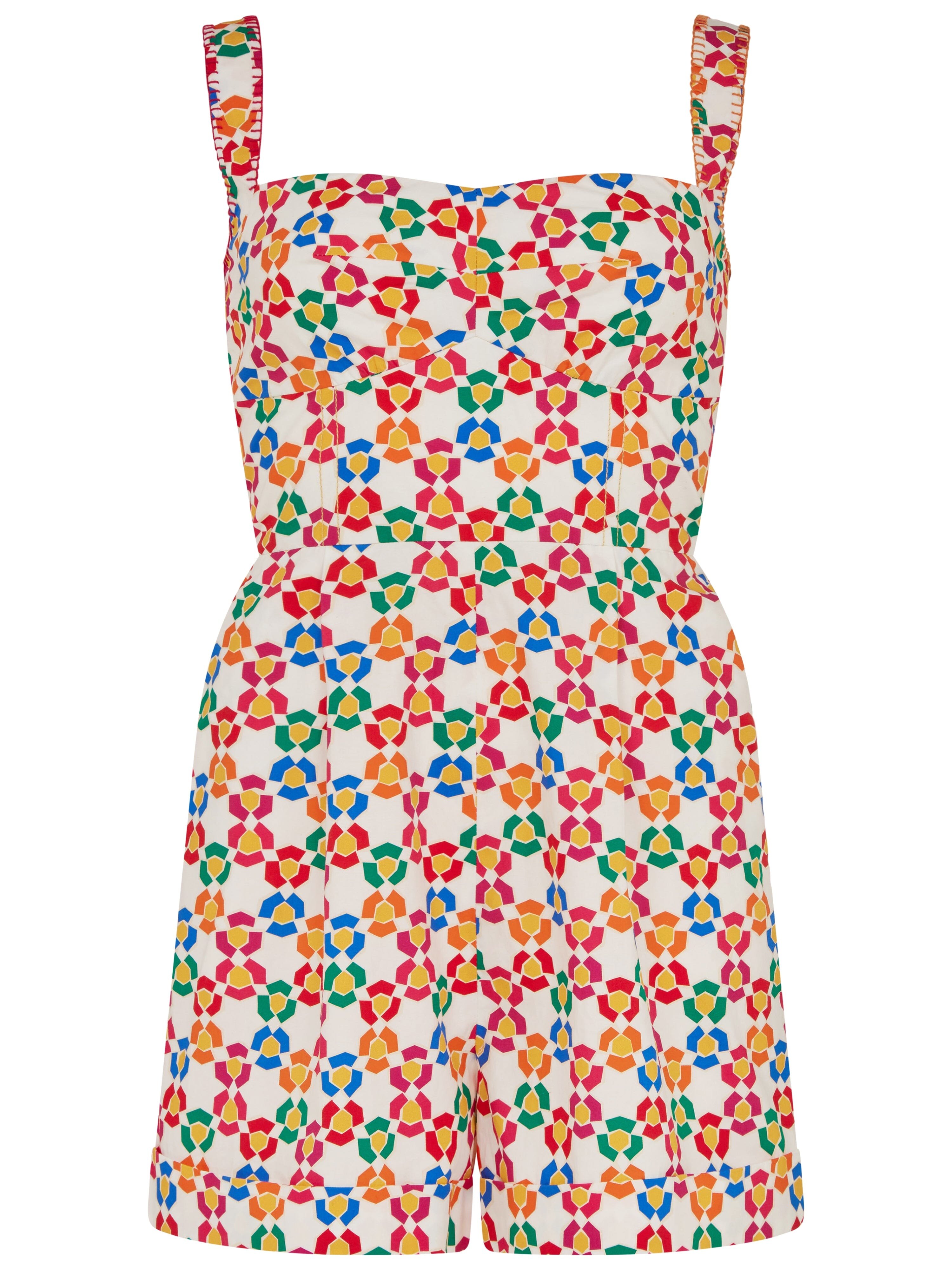 Rachel Playsuit in Rainbow Star print