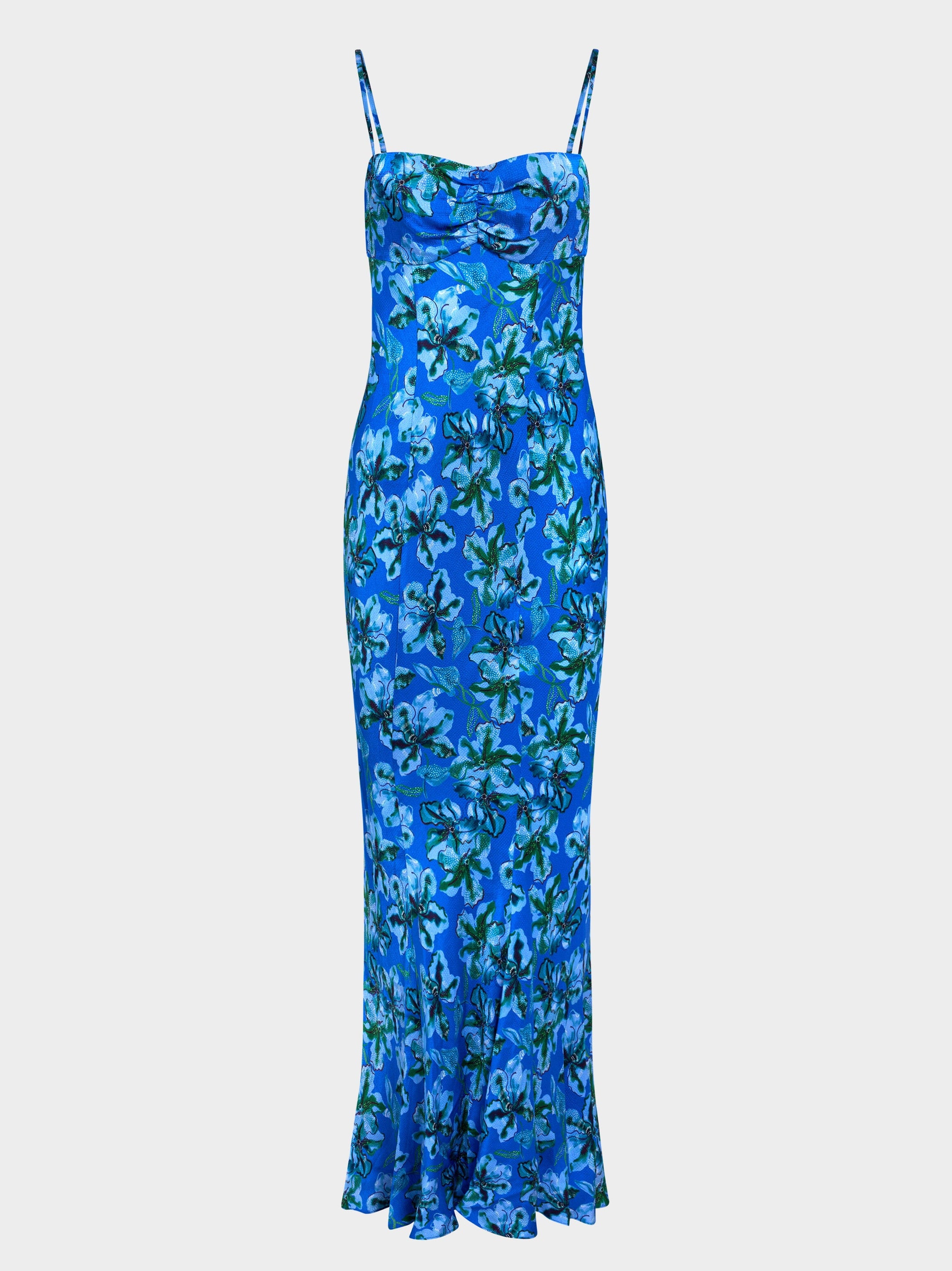 Renee Long Dress in Waterlily Azure